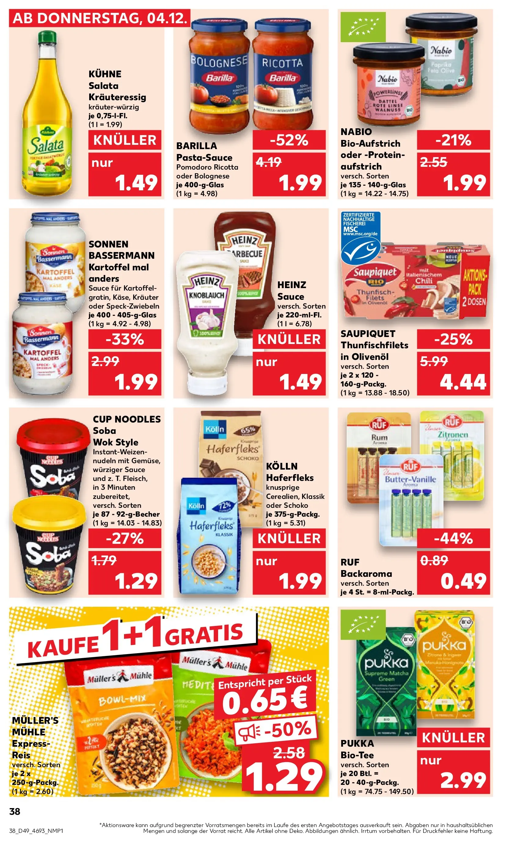 Prospekt Kaufland ab 04.12.2025 » Angebote und Werbung Online | Seite: 38 | Produkte: Mühle, Kolln, Thunfisch, Zitronen Prospekt Kaufland ab 04.12.2025 » Angebote Online zum Blättern | Seite: 38 | Produkte: Mühle, Kolln, Thunfisch, Zitronen