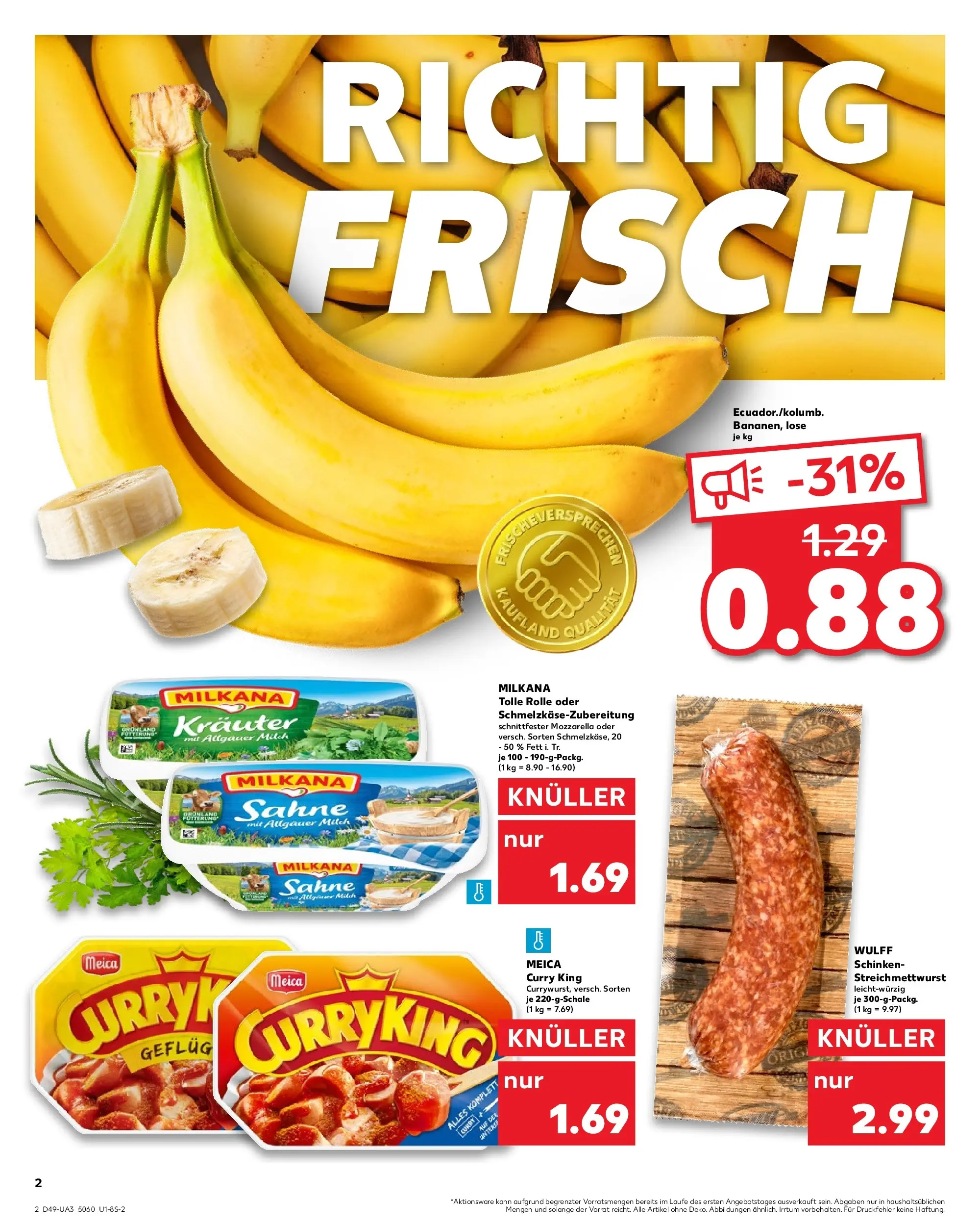 Prospekt Kaufland ab 04.12.2025 » Angebote und Werbung Online | Seite: 2 | Produkte: Milch, Milkana, Mozzarella, Meica Prospekt Kaufland ab 04.12.2025 » Angebote Online zum Blättern | Seite: 2 | Produkte: Milch, Milkana, Mozzarella, Meica