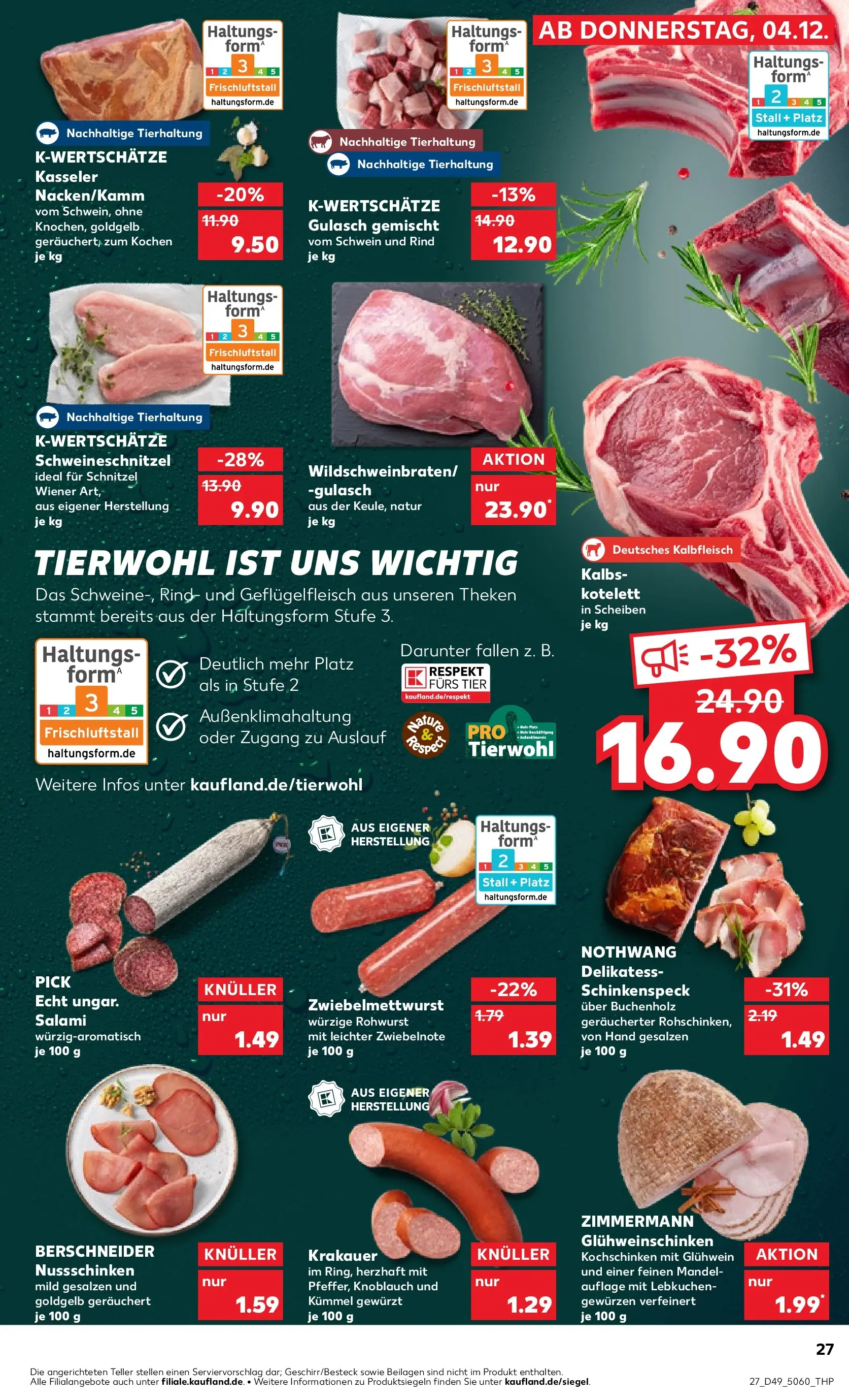 Prospekt Kaufland ab 04.12.2025 » Angebote und Werbung Online | Seite: 35 | Produkte: Schnitzel, Gulasch, Knoblauch, Salami Prospekt Kaufland ab 04.12.2025 » Angebote Online zum Blättern | Seite: 35 | Produkte: Schnitzel, Gulasch, Knoblauch, Salami