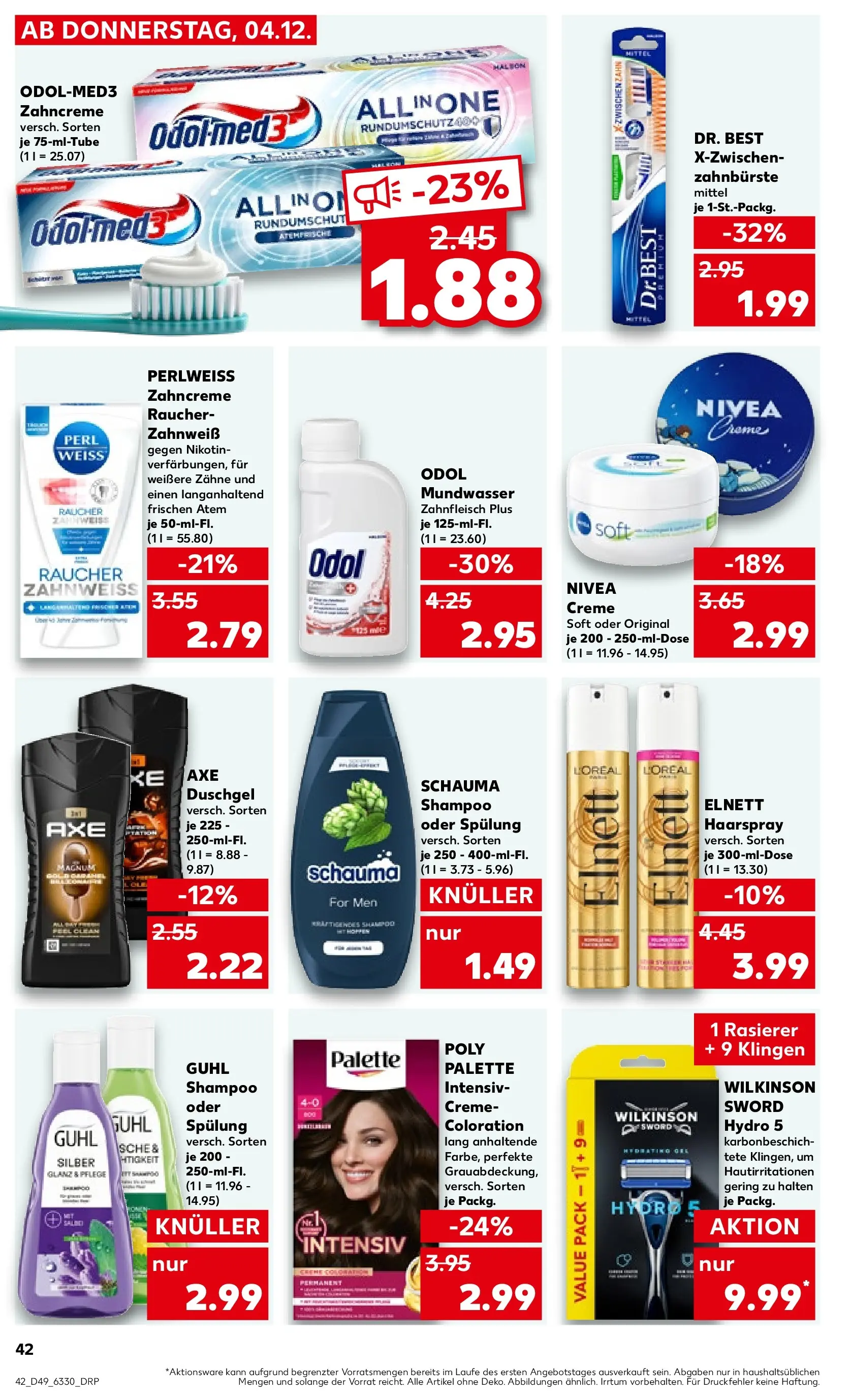 Prospekt Kaufland ab 04.12.2025 » Angebote und Werbung Online | Seite: 50 | Produkte: Schauma shampoo, Haarspray, Duschgel, Shower Gel Prospekt Kaufland ab 04.12.2025 » Angebote Online zum Blättern | Seite: 50 | Produkte: Schauma shampoo, Haarspray, Duschgel, Shower Gel