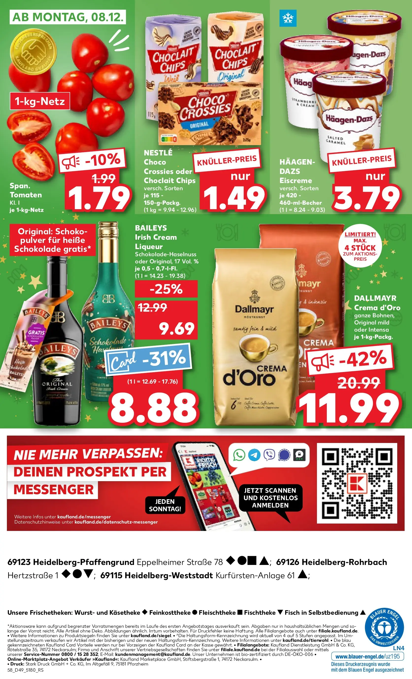Prospekt Kaufland ab 04.12.2025 » Angebote und Werbung Online | Seite: 58 | Produkte: Tomaten, Eiscreme, Fisch, Baileys Prospekt Kaufland ab 04.12.2025 » Angebote Online zum Blättern | Seite: 58 | Produkte: Tomaten, Eiscreme, Fisch, Baileys
