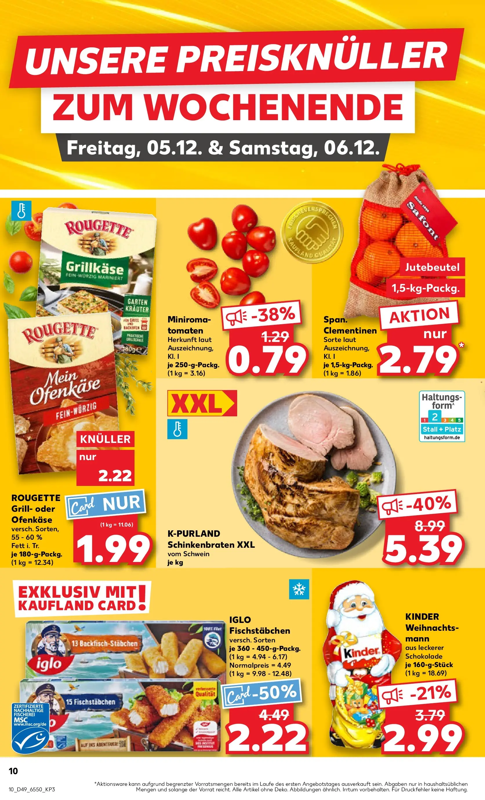 Prospekt Kaufland ab 04.12.2025 » Angebote Online zum Blättern | Seite: 10 | Produkte: Grill, Schokolade, Iglo, Fischstabchen