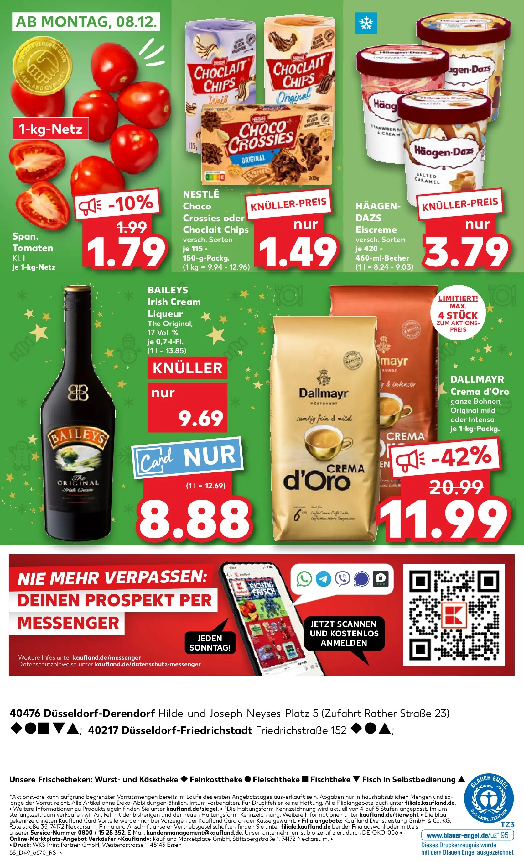 Prospekt Kaufland ab 04.12.2025 » Angebote und Werbung Online | Seite: 58 | Produkte: Tomaten, Dallmayr, Baileys, Chips Prospekt Kaufland ab 04.12.2025 » Angebote Online zum Blättern | Seite: 58 | Produkte: Tomaten, Dallmayr, Baileys, Chips