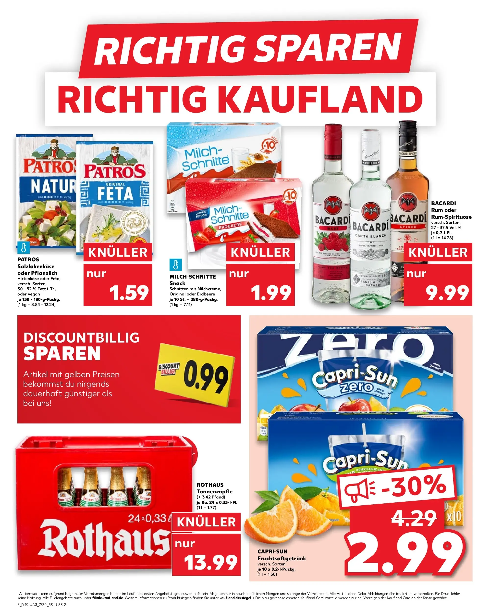 Prospekt Kaufland ab 04.12.2025 » Angebote Online zum Blättern | Seite: 8 | Produkte: Milch, Rum, Patros, Zucker