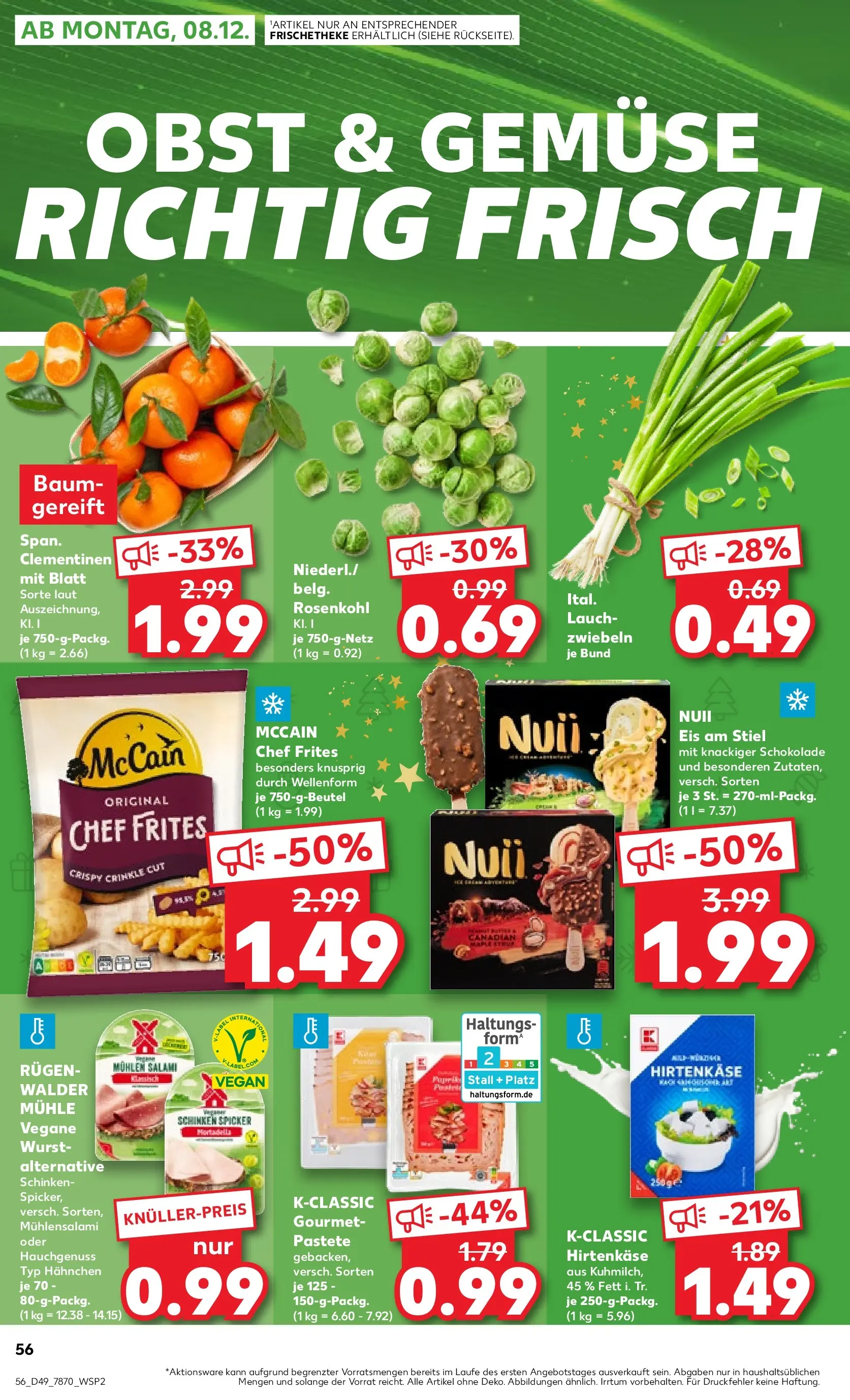 Prospekt Kaufland ab 04.12.2025 » Angebote Online zum Blättern | Seite: 64 | Produkte: Schokolade, McCain, Wurst, Schinken