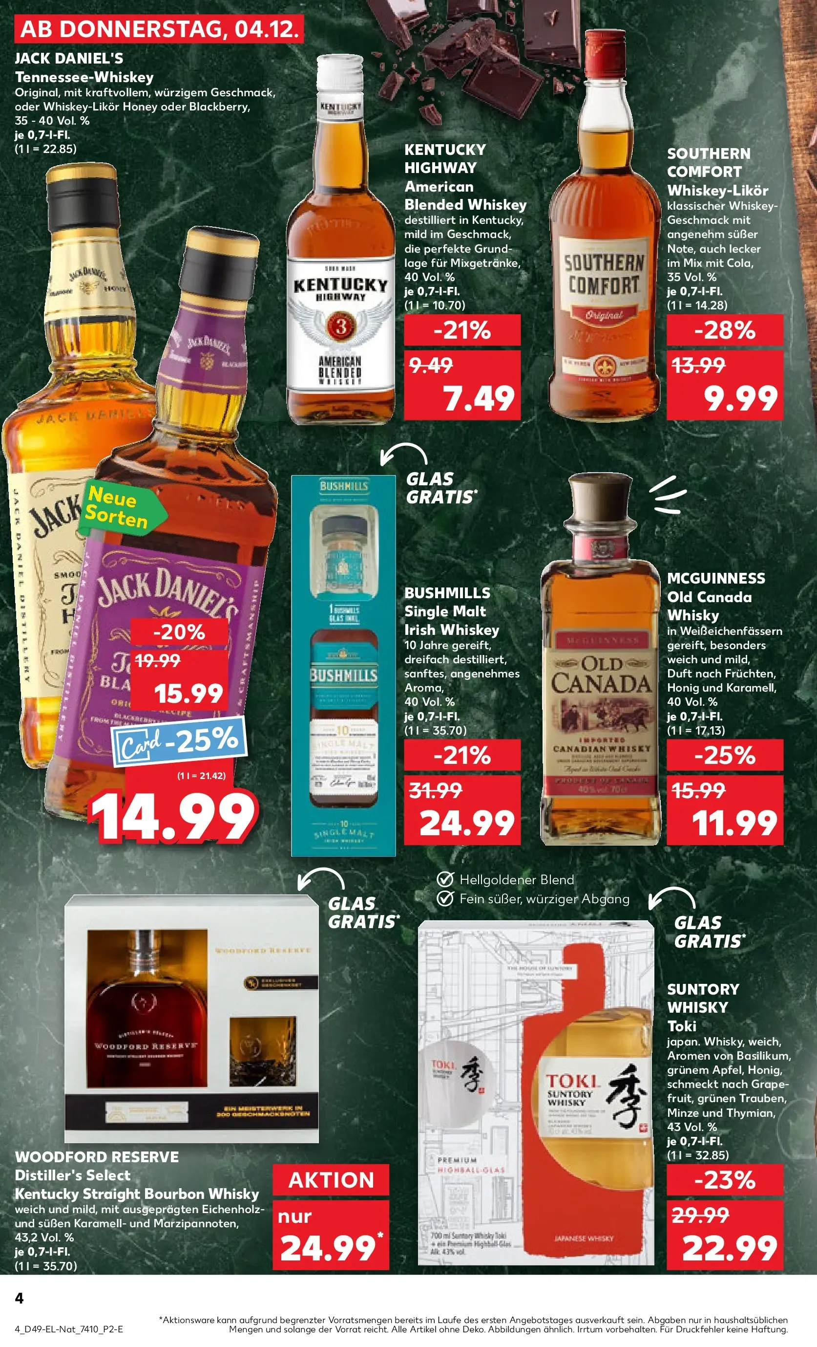 Prospekt Kaufland ab 04.12.2025 » Angebote und Werbung Online | Seite: 70 | Produkte: Jack Daniel's, Southern comfort, Bourbon, Whiskey Prospekt Kaufland ab 04.12.2025 » Angebote Online zum Blättern | Seite: 70 | Produkte: Jack Daniel's, Southern comfort, Bourbon, Whiskey