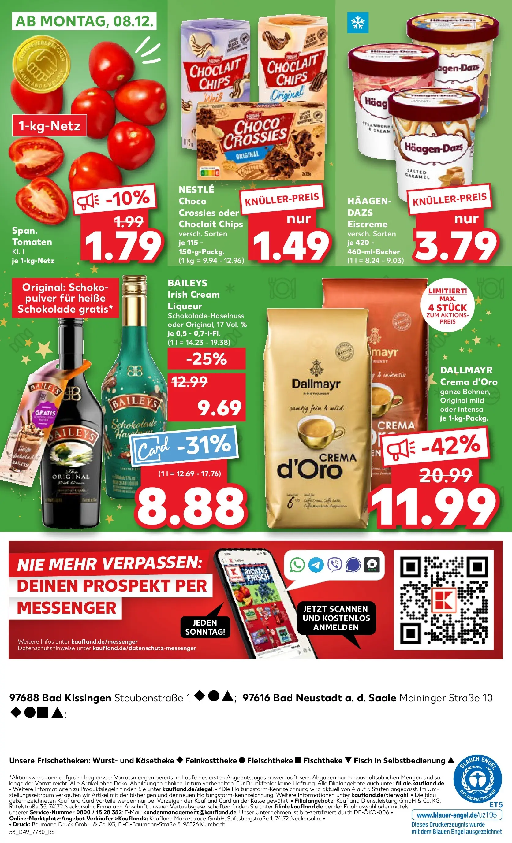 Prospekt Kaufland ab 04.12.2025 » Angebote und Werbung Online | Seite: 58 | Produkte: Tomaten, Eiscreme, Dallmayr, Wurst Prospekt Kaufland ab 04.12.2025 » Angebote Online zum Blättern | Seite: 58 | Produkte: Tomaten, Eiscreme, Dallmayr, Wurst