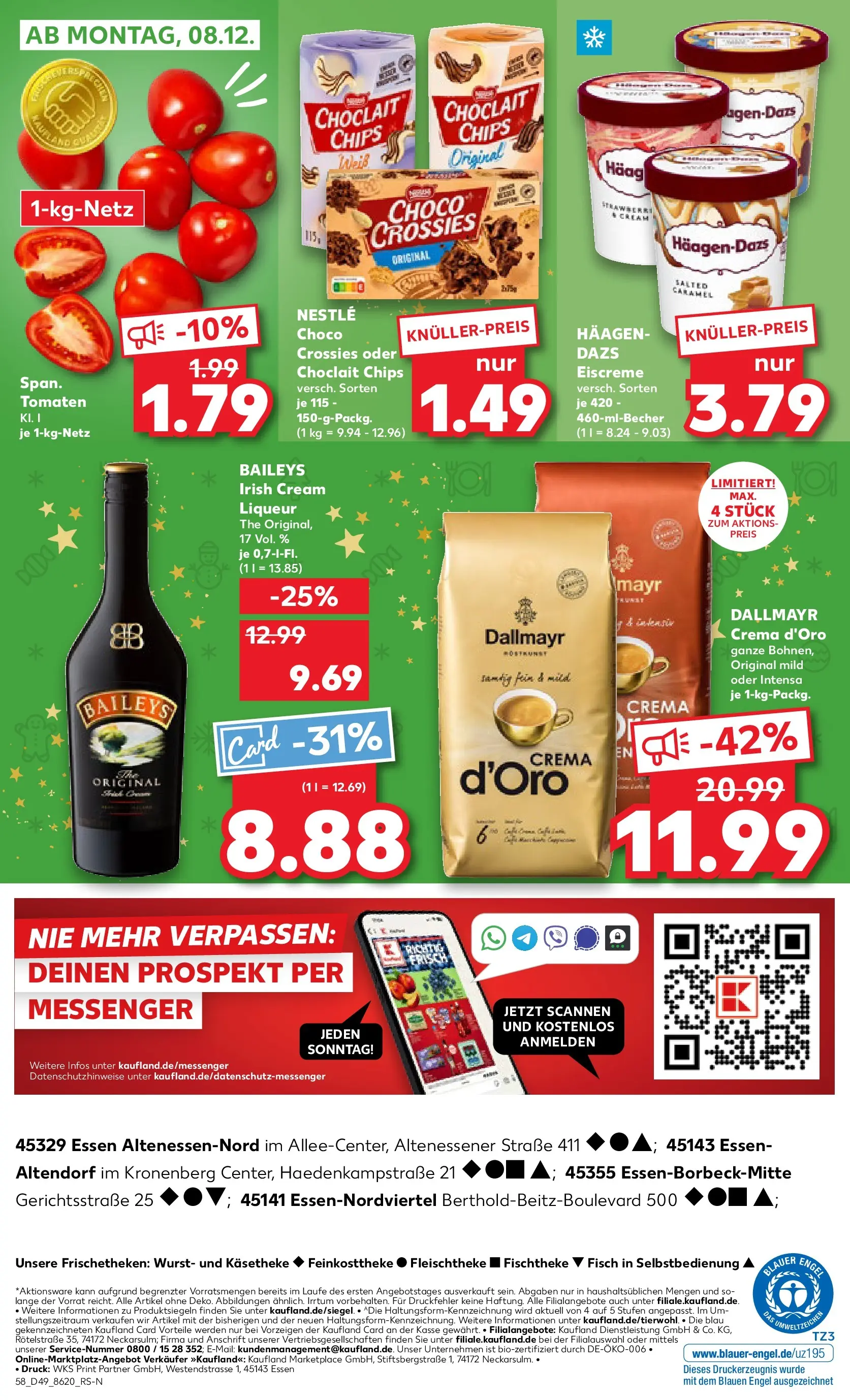 Prospekt Kaufland ab 04.12.2025 » Angebote Online zum Blättern | Seite: 58 | Produkte: Fisch, Dallmayr, Baileys, Chips