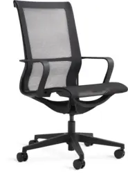 JYSK Офис стол FOLBY черна мрежа/черен