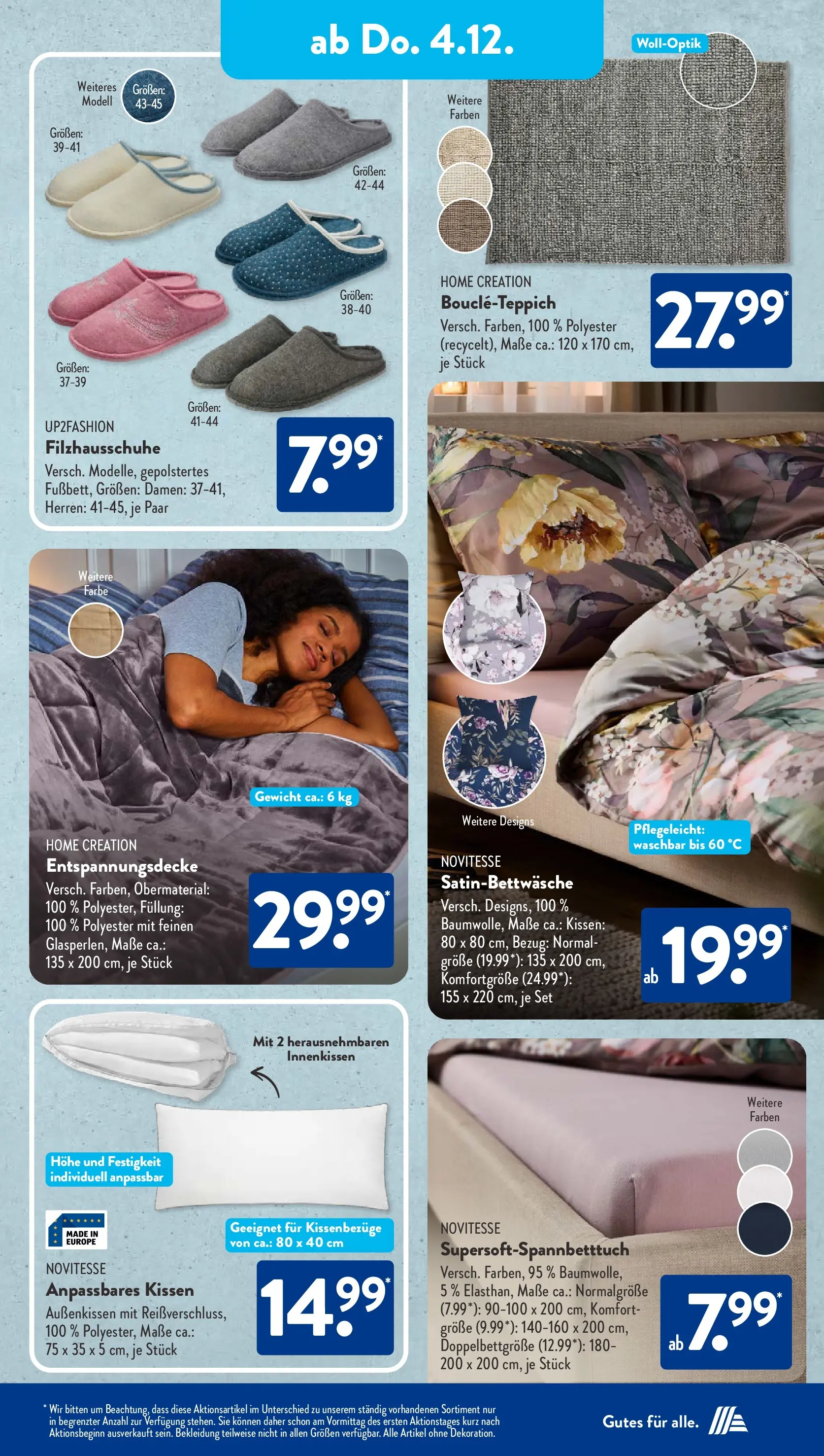 Aldi Süd - Aldi Süd: Wochenangebote (ab 30.11.2025) zum Blättern | Seite: 23 | Produkte: Gewicht, Up2fashion, Bekleidung, Home creation