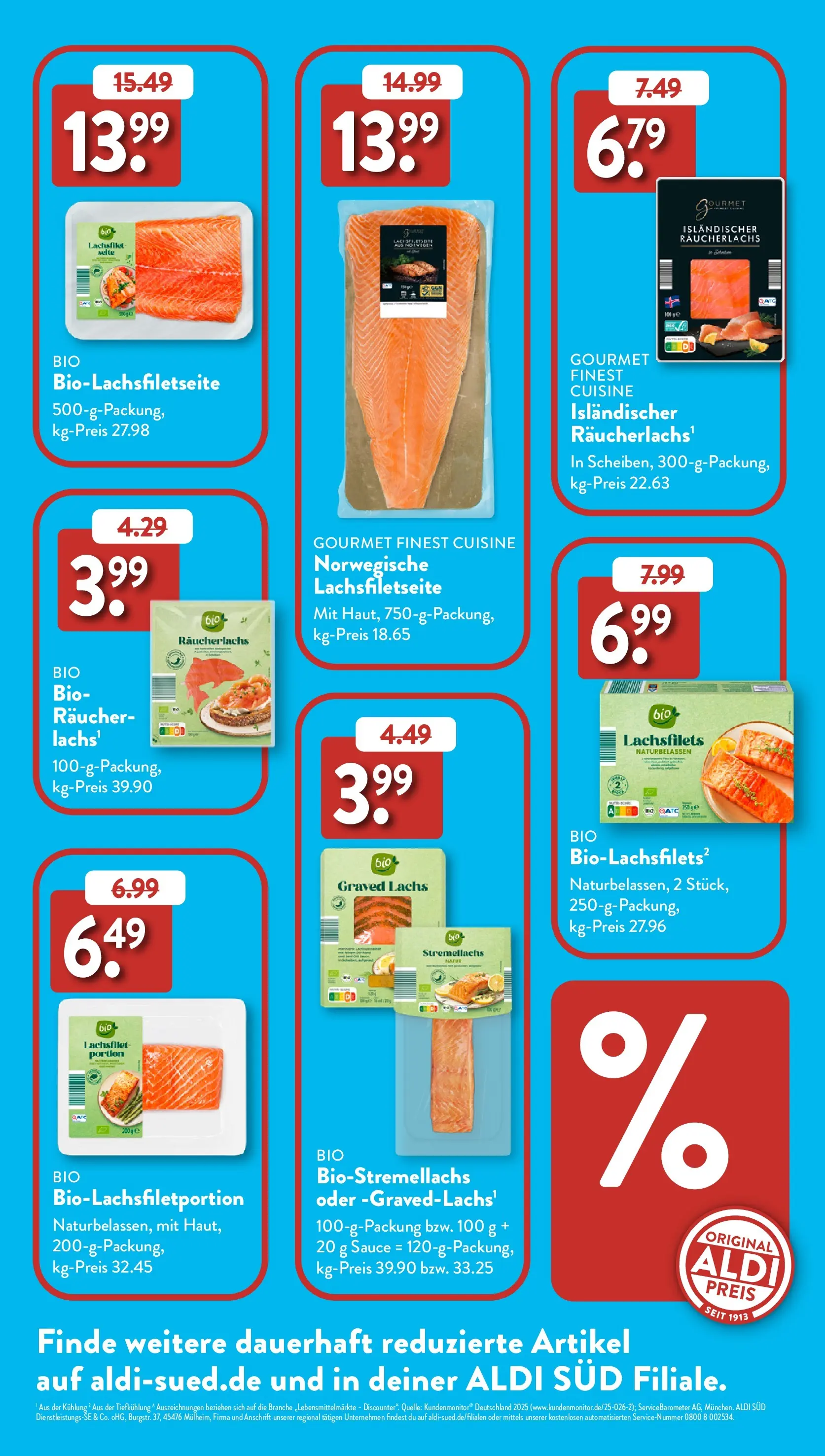 Aldi Süd - Aldi Süd: Wochenangebote (ab 30.11.2025) zum Blättern | Seite: 39 | Produkte: Lachs, Räucherlachs