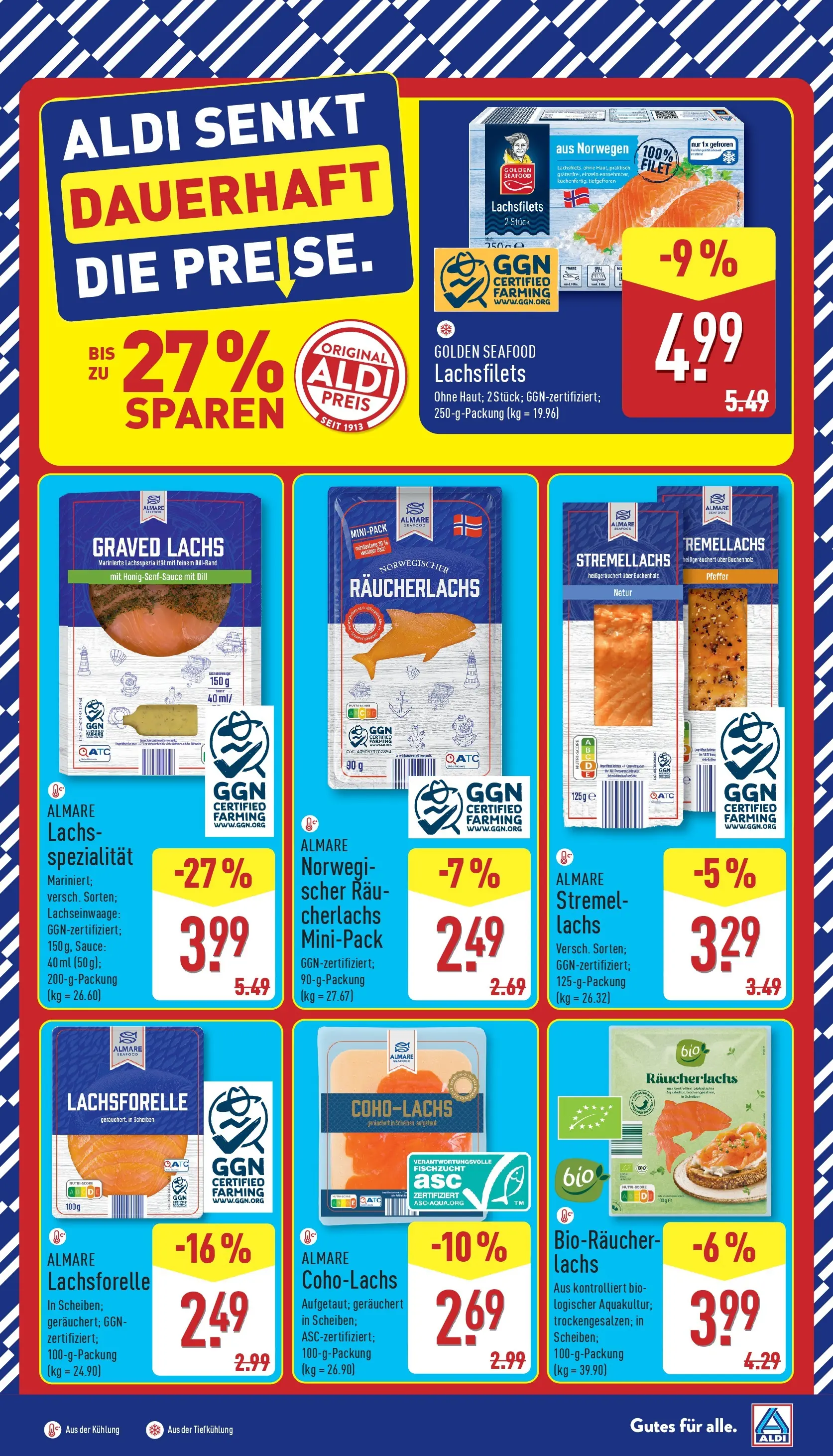 Aldi - ALDI Nord: Wochenangebote (ab 30.11.2025) » Angebote Online | Seite: 9 | Produkte: Lachs, Räucherlachs, Pfeffer, Dill