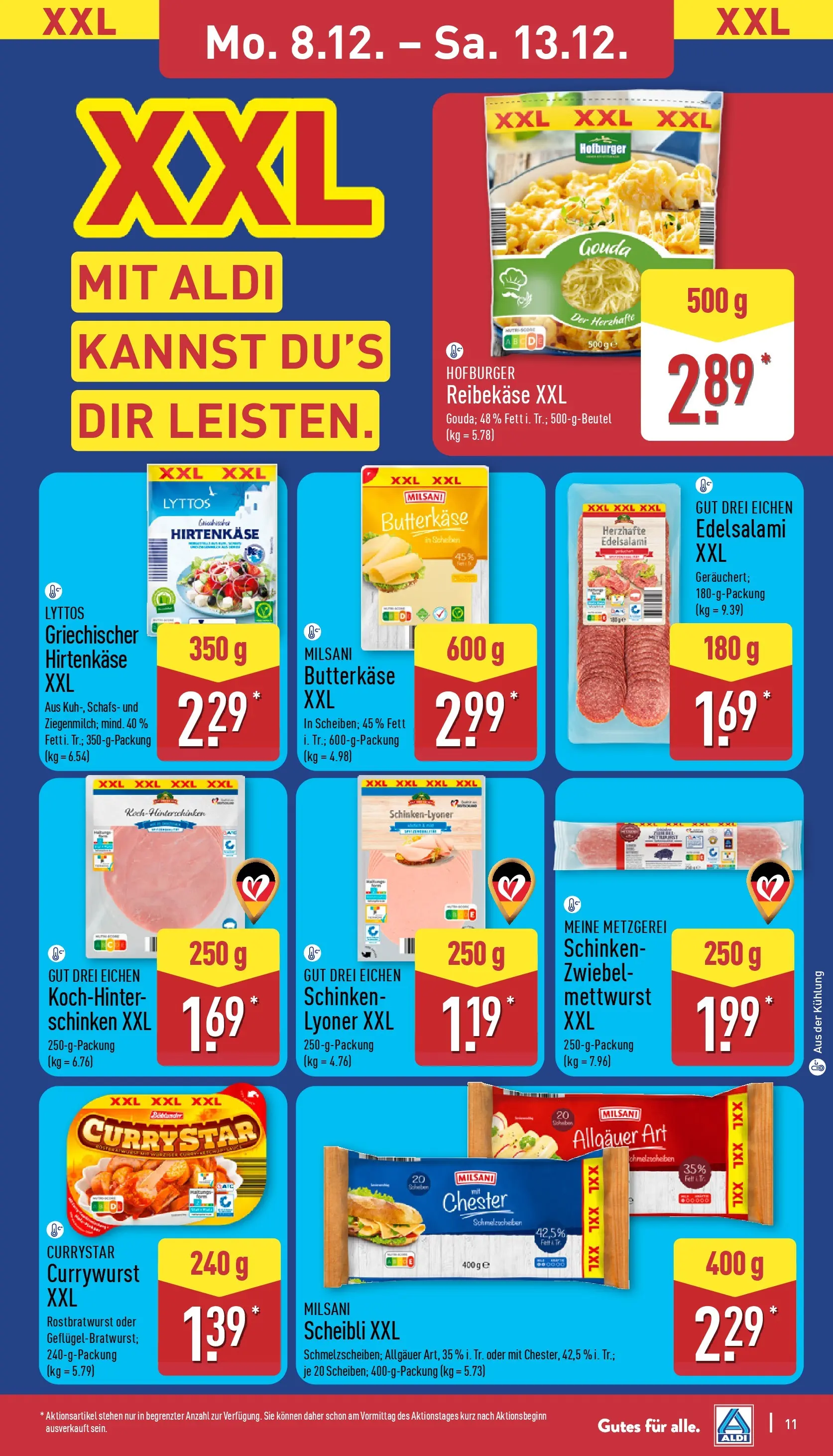 Aldi - ALDI Nord: Wochenangebote (ab 07.12.2025) » Angebote Online | Seite: 12 | Produkte: Gouda, Schinken, Reibekase