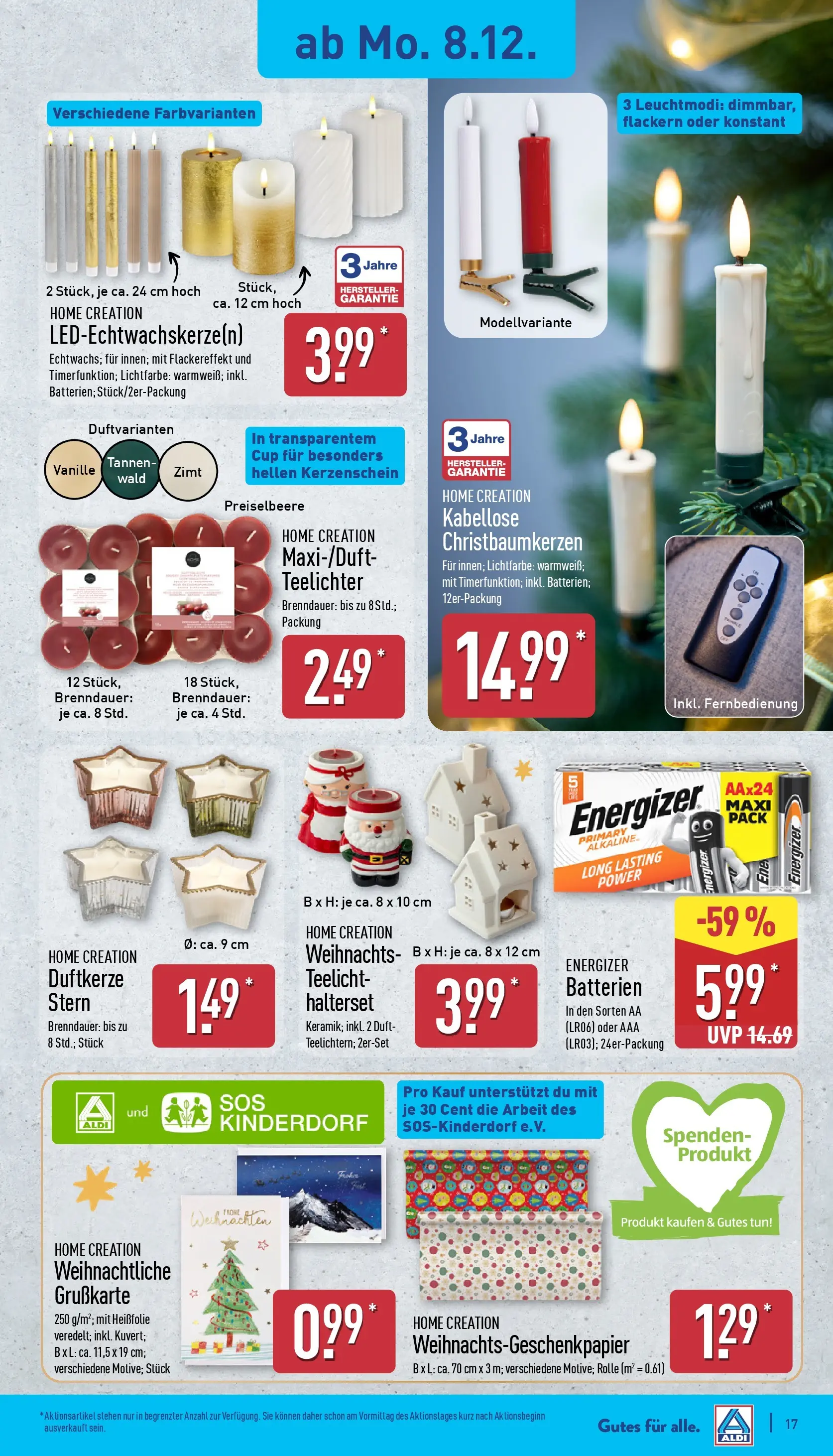 Aldi - ALDI Nord: Wochenangebote (ab 07.12.2025) » Angebote Online | Seite: 18 | Produkte: Batterien, Duft, Home creation