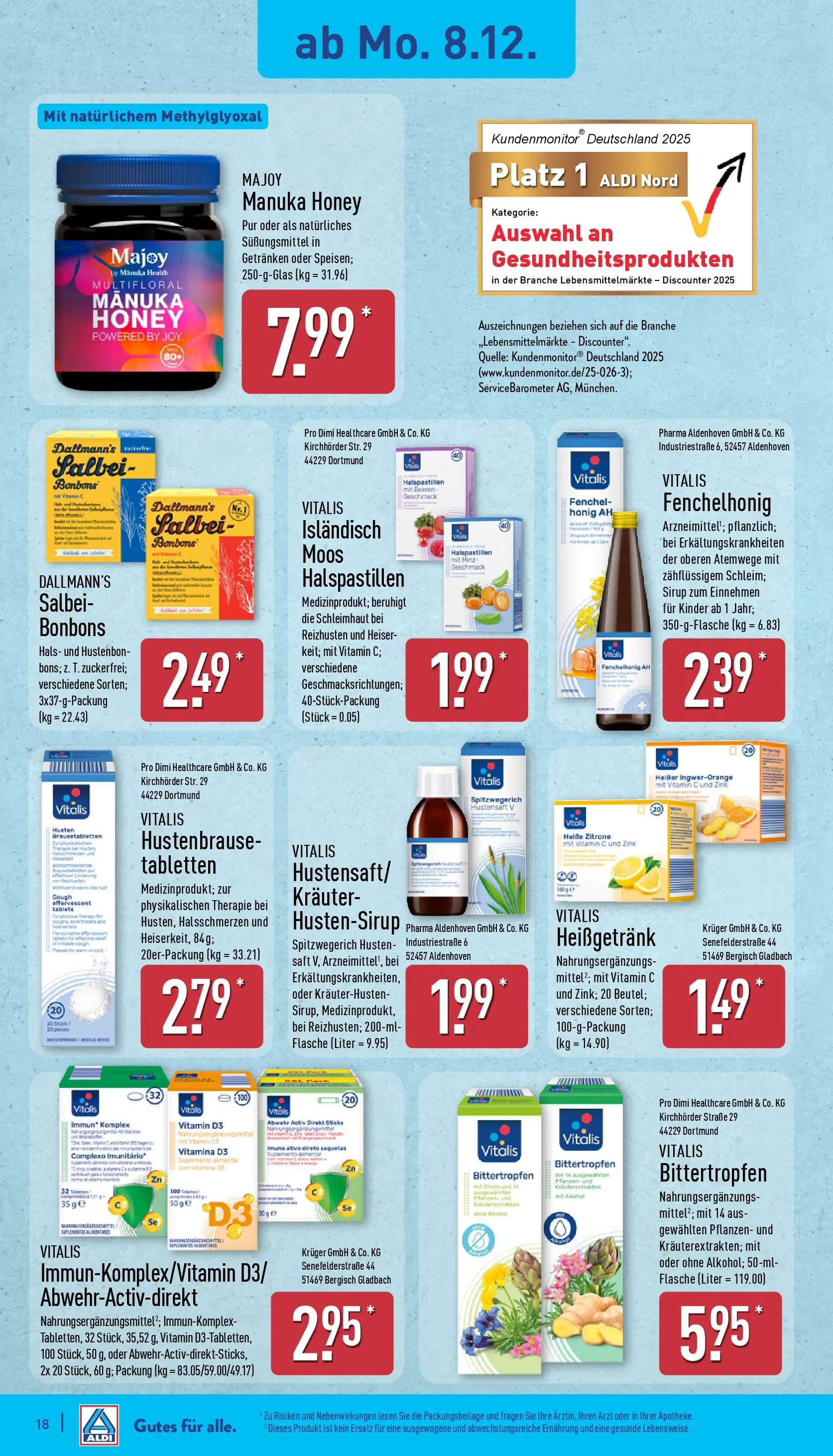 Aldi - ALDI Nord: Wochenangebote (ab 07.12.2025) » Angebote Online | Seite: 19 | Produkte: Sirup, Zitrone, Saft