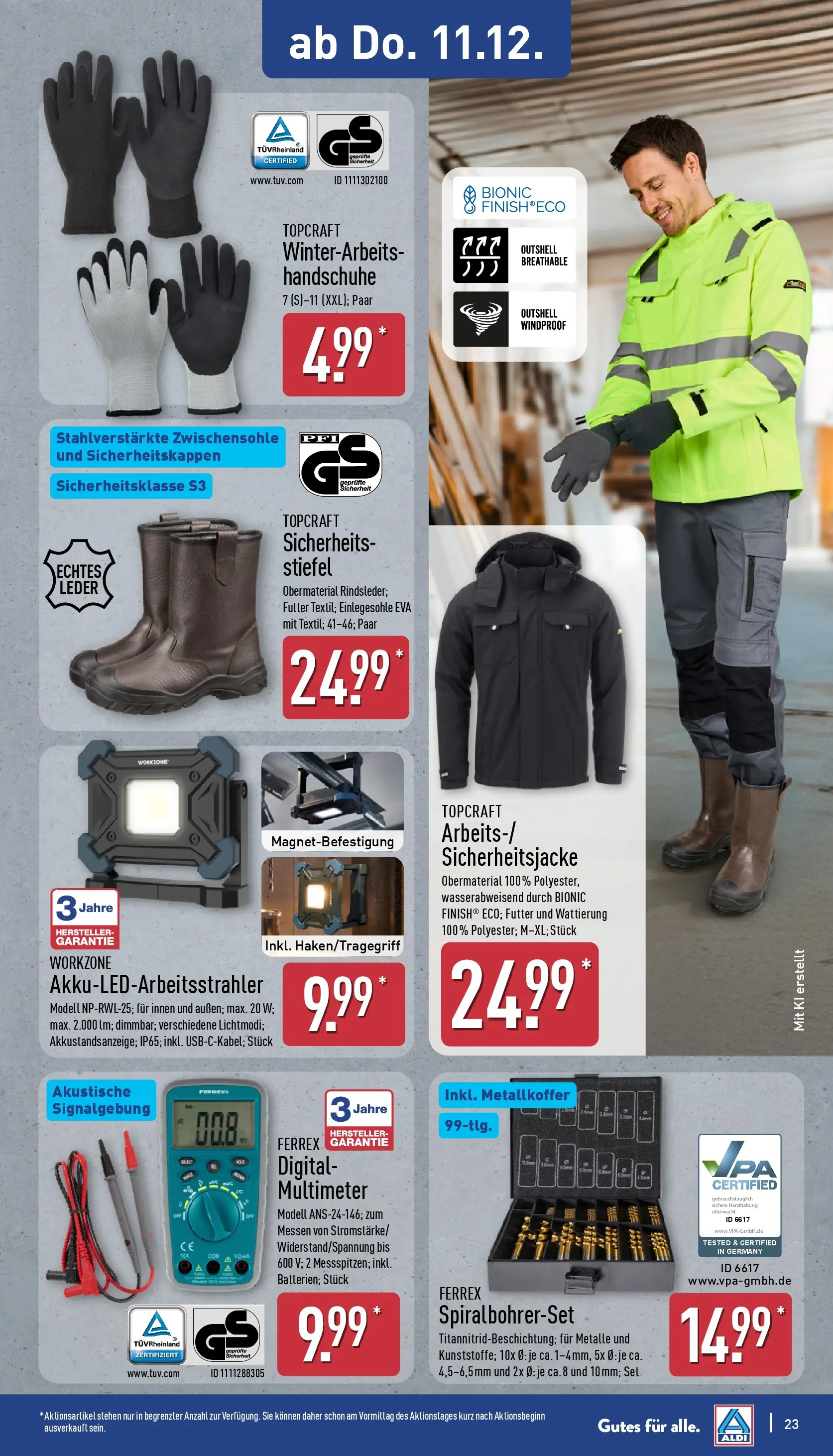Aldi - ALDI Nord: Wochenangebote (ab 07.12.2025) » Angebote Online | Seite: 24 | Produkte: Stiefel, Handschuhe