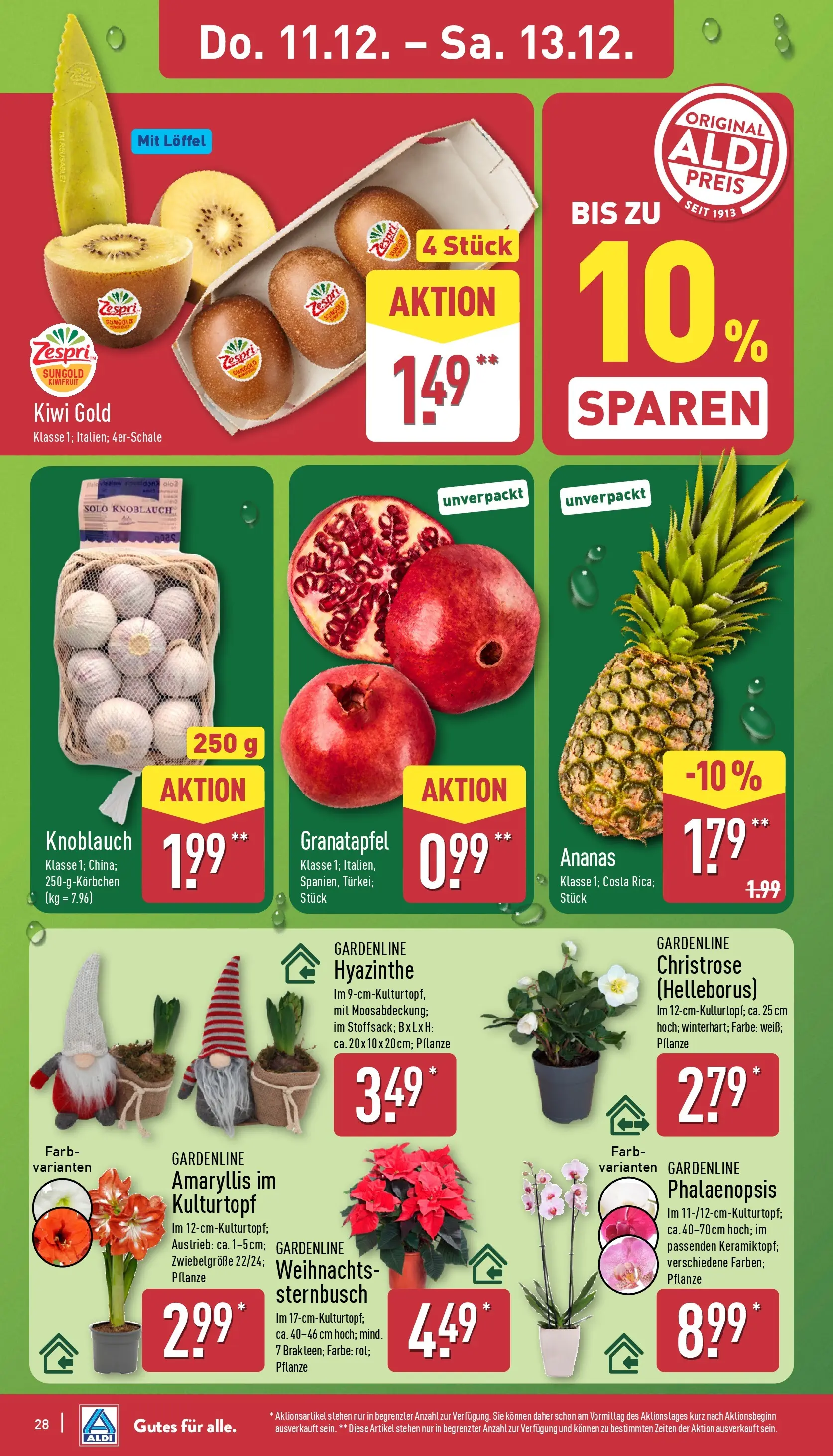 Aldi - ALDI Nord: Wochenangebote (ab 07.12.2025) » Angebote Online | Seite: 29 | Produkte: Granatapfel, Ananas, Knoblauch, Kiwi
