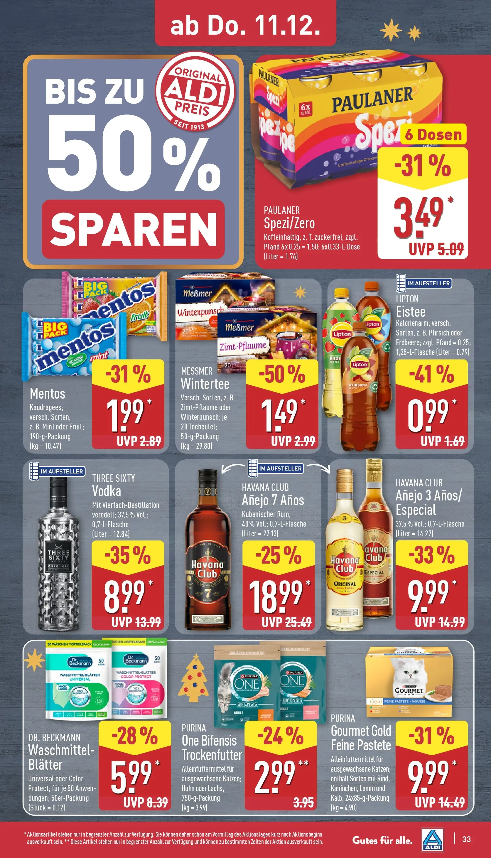 Aldi - ALDI Nord: Wochenangebote (ab 07.12.2025) » Angebote Online | Seite: 34 | Produkte: Messmer, Waschmittel, Pfirsich, Vodka