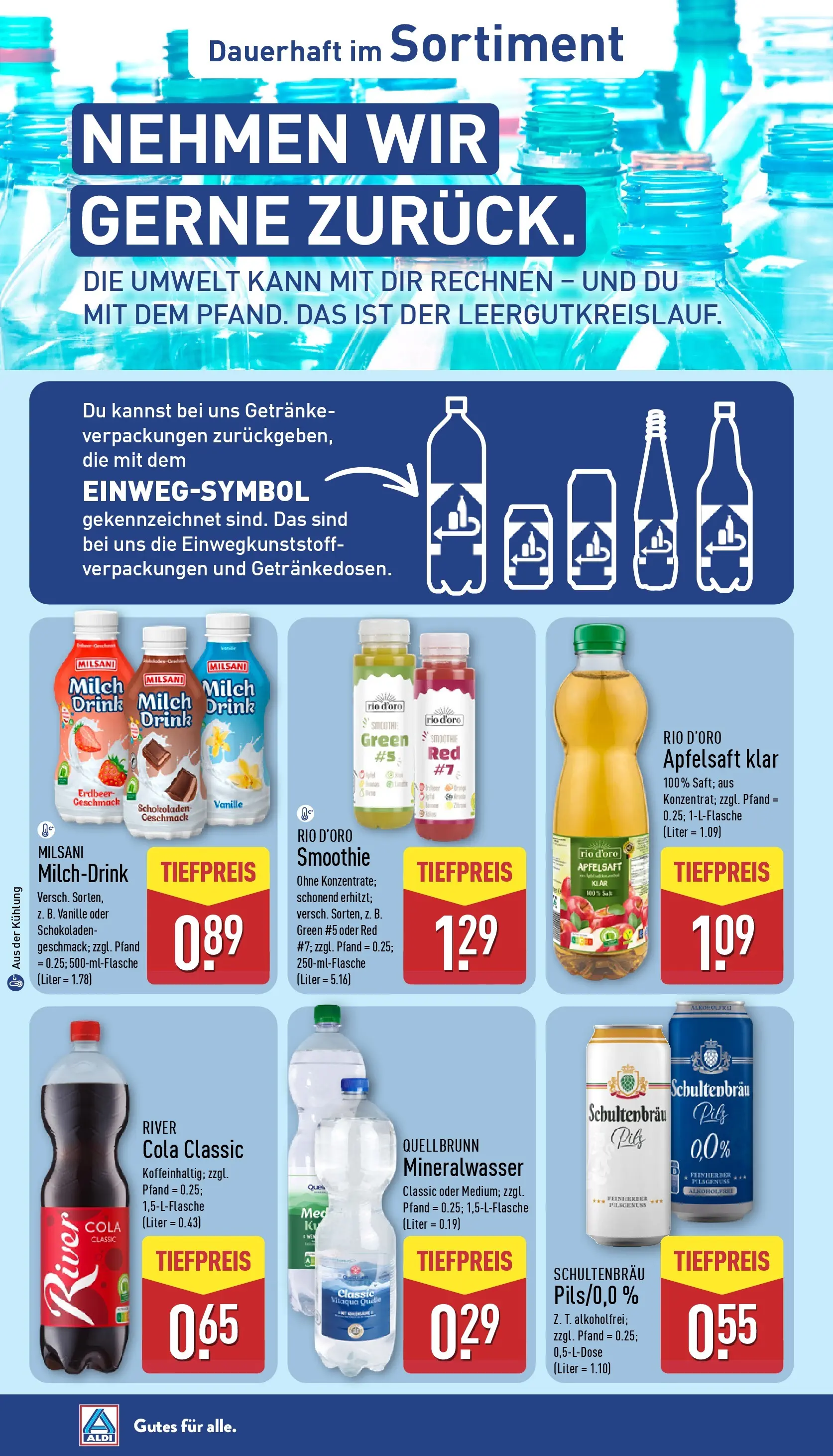 Aldi - ALDI Nord: Wochenangebote (ab 07.12.2025) » Angebote Online | Seite: 38 | Produkte: Cola, Apfelsaft, Mineralwasser, Saft