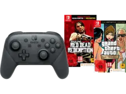 NINTENDO Switch Pro Controller + GTA Trilogy Definitive Edition (Code in the Box) Red Dead Redemption