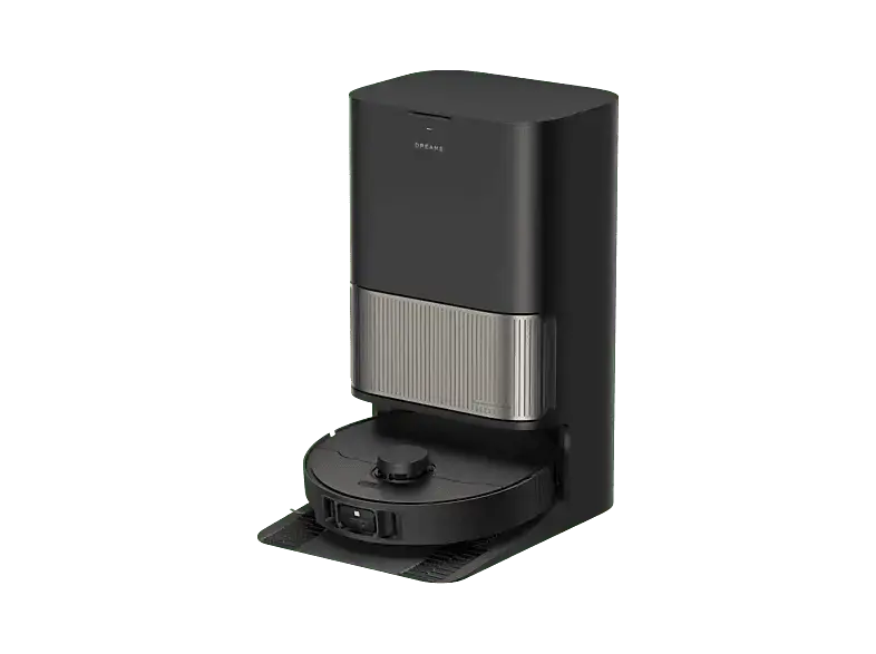 Dreame L40S pro ultra Saug- und Wischroboter mit Basisstation, Selbstreinigungsfunktion des Wischmopps (Schwarz, Laufzeit: bis zu 180 Minuten); Saug- und Wischroboter mit Basisstation, mit Selbstreinigungsfunktion des Wischmopps