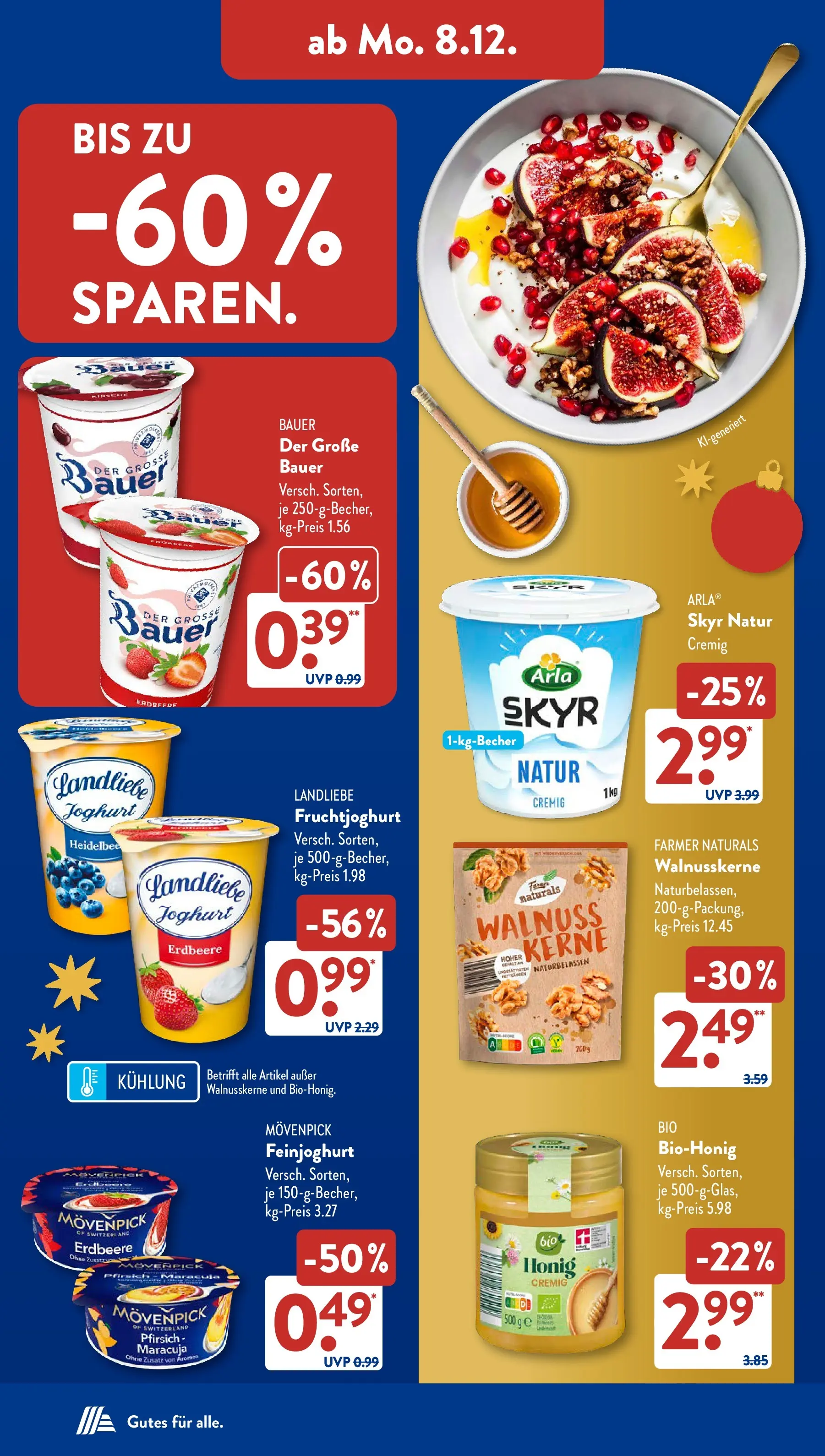 Aldi Süd - Aldi Süd: Wochenangebote (ab 07.12.2025) zum Blättern | Seite: 8 | Produkte: Joghurt, Fruchtjoghurt, Skyr, Pfirsich