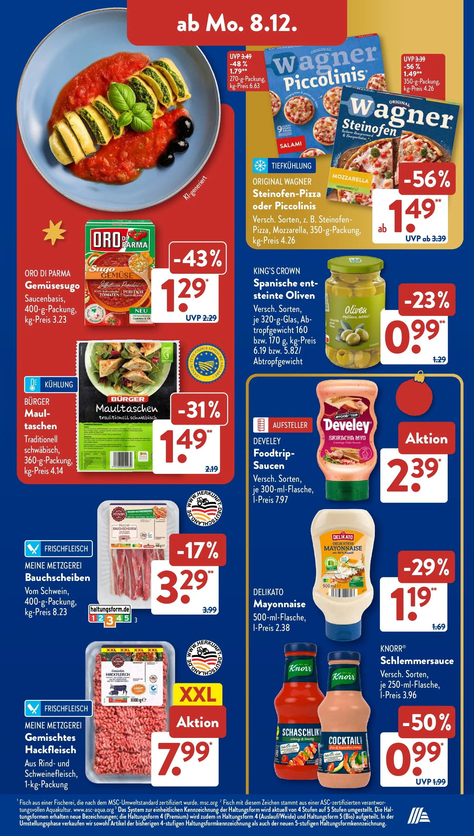 Aldi Süd - Aldi Süd: Wochenangebote (ab 07.12.2025) zum Blättern | Seite: 15 | Produkte: Burger, Gemüse, Piccolinis, Maultaschen