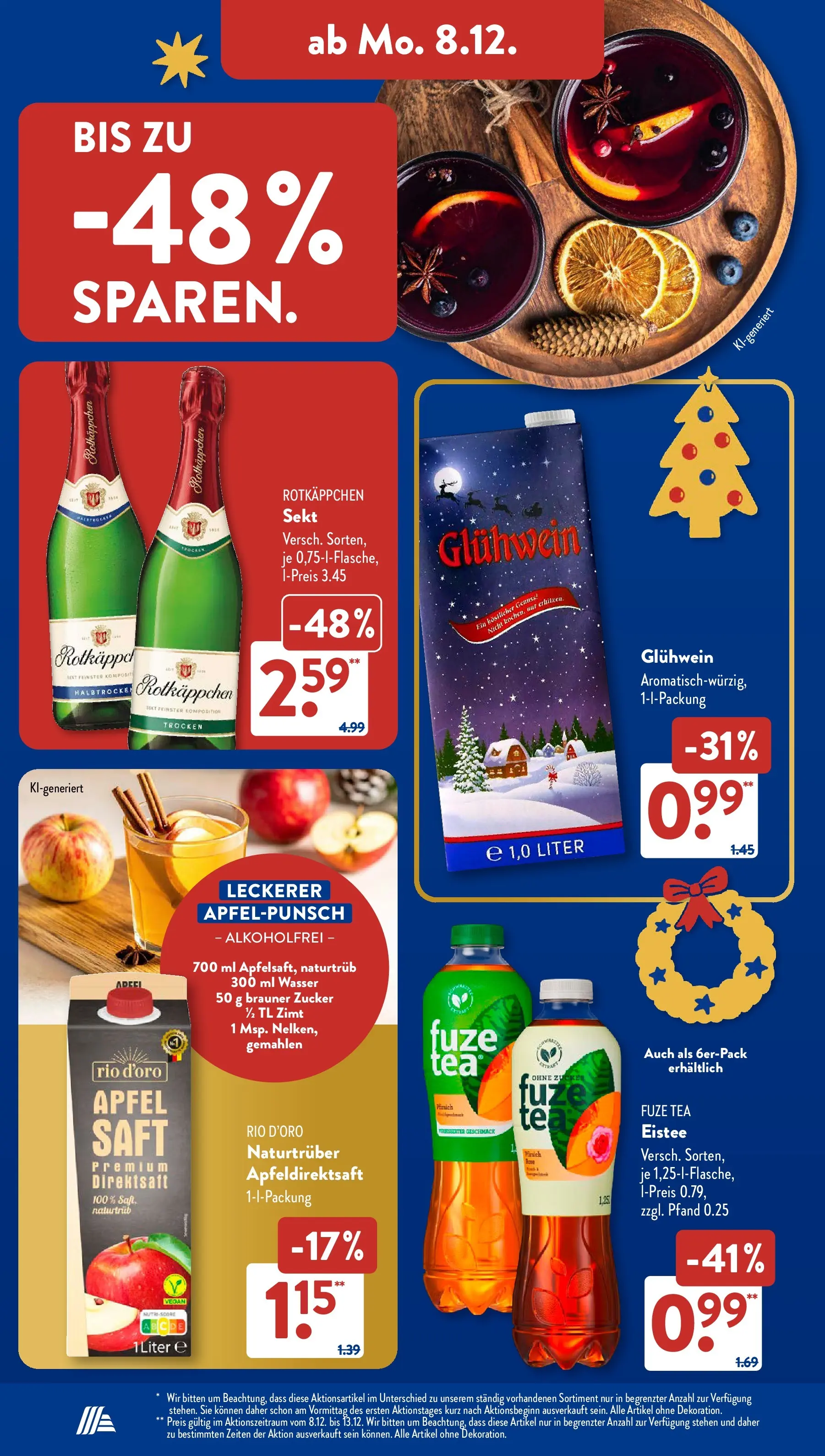 Aldi Süd - Aldi Süd: Wochenangebote (ab 07.12.2025) zum Blättern | Seite: 18 | Produkte: Rotkappchen sekt, Sekt, Wasser, Rotkäppchen