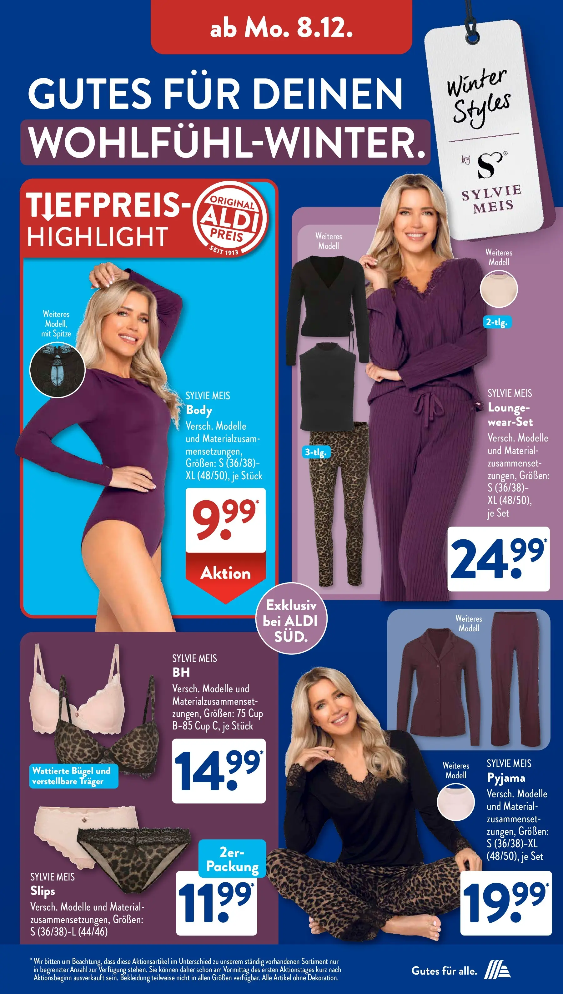 Aldi Süd - Aldi Süd: Wochenangebote (ab 07.12.2025) zum Blättern | Seite: 23 | Produkte: Bekleidung, Pyjama