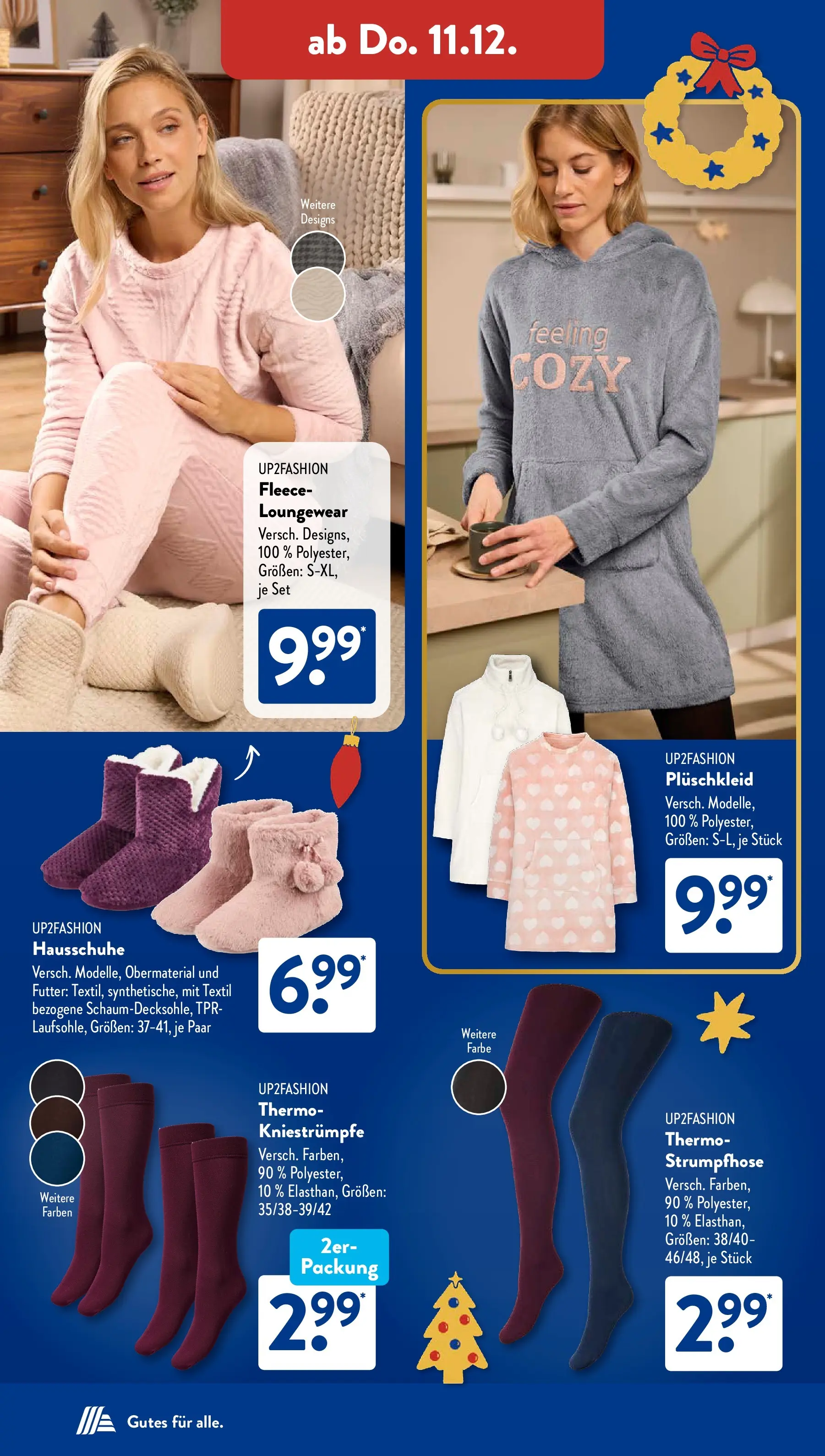 Aldi Süd - Aldi Süd: Wochenangebote (ab 07.12.2025) zum Blättern | Seite: 28 | Produkte: Up2fashion, Kniestrümpfe, Hausschuhe, Strumpfhose
