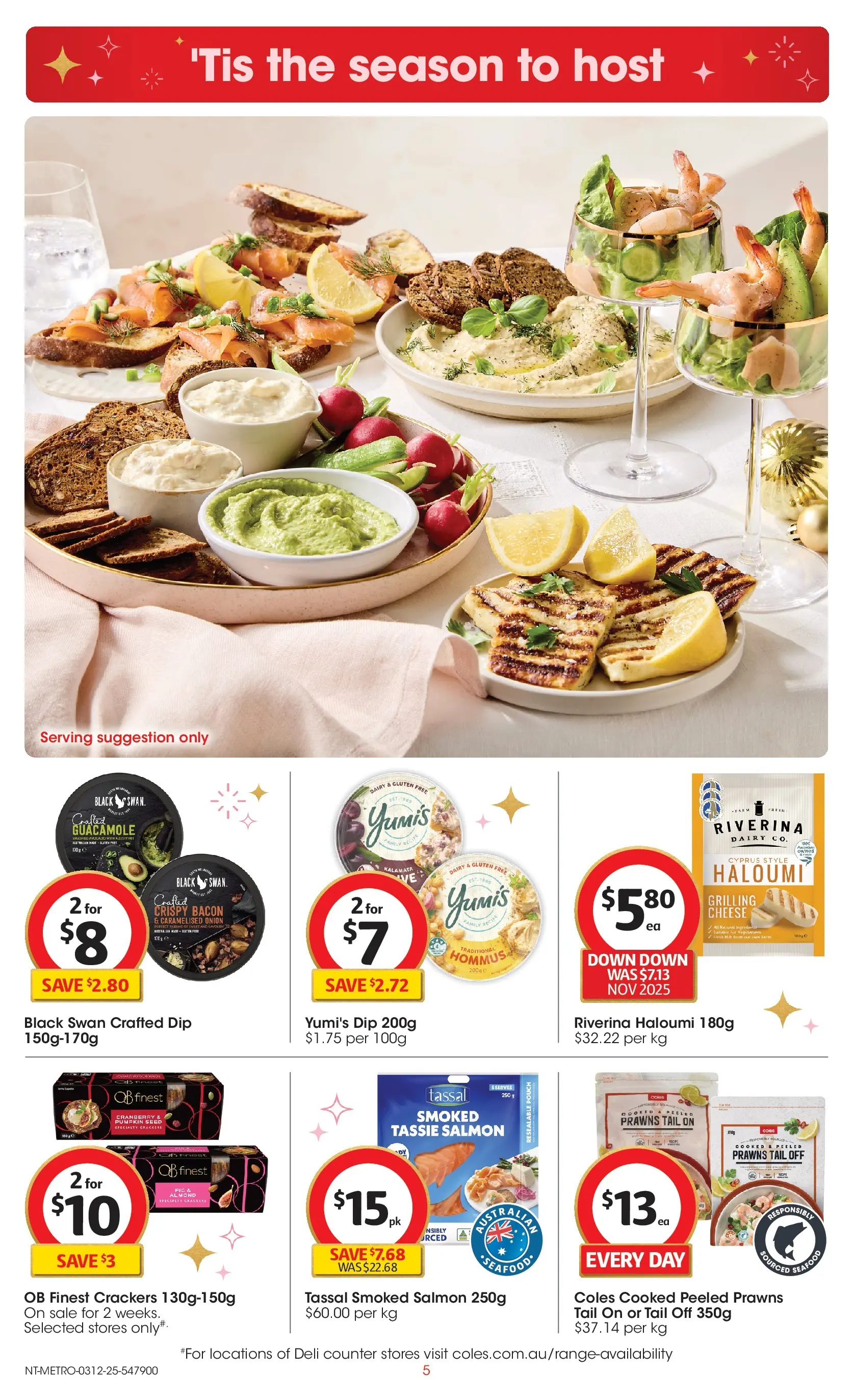 ﻿﻿Coles catalogue valid from 03/12/2025 > Online Australia | Page: 5 | Products: Bacon, Dairy, Prawns, Salmon