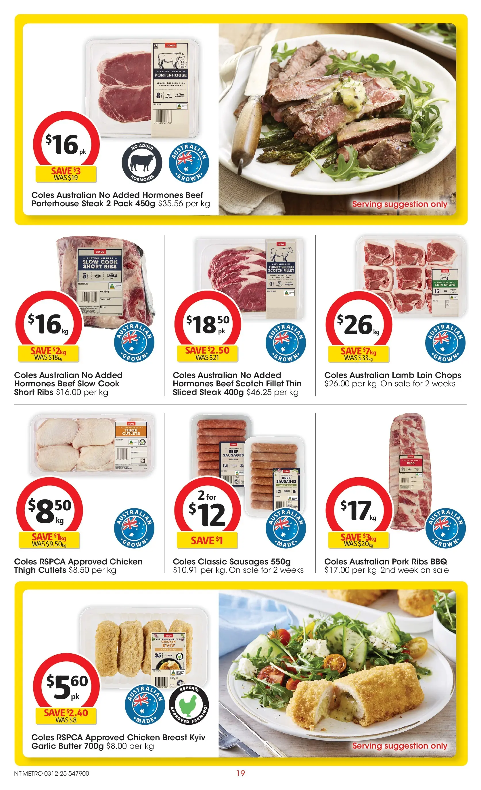 ﻿﻿Coles catalogue valid from 03/12/2025 > Online Australia | Page: 19 | Products: Butter, Pork, Beef, Garlic