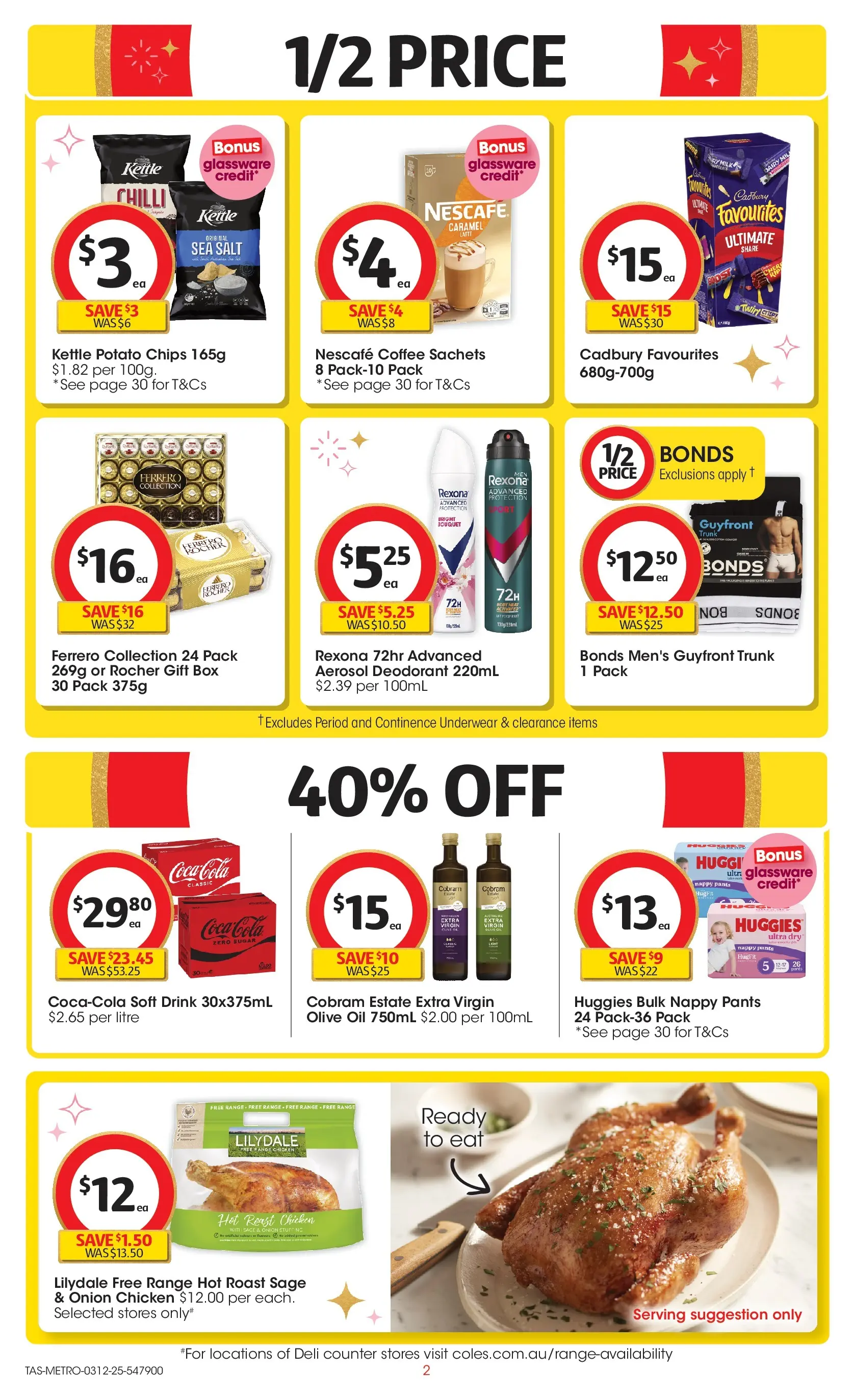 ﻿﻿Coles catalogue valid from 03/12/2025 > Online Australia | Page: 2 | Products: Milk, Dairy, Underwear, Sugar