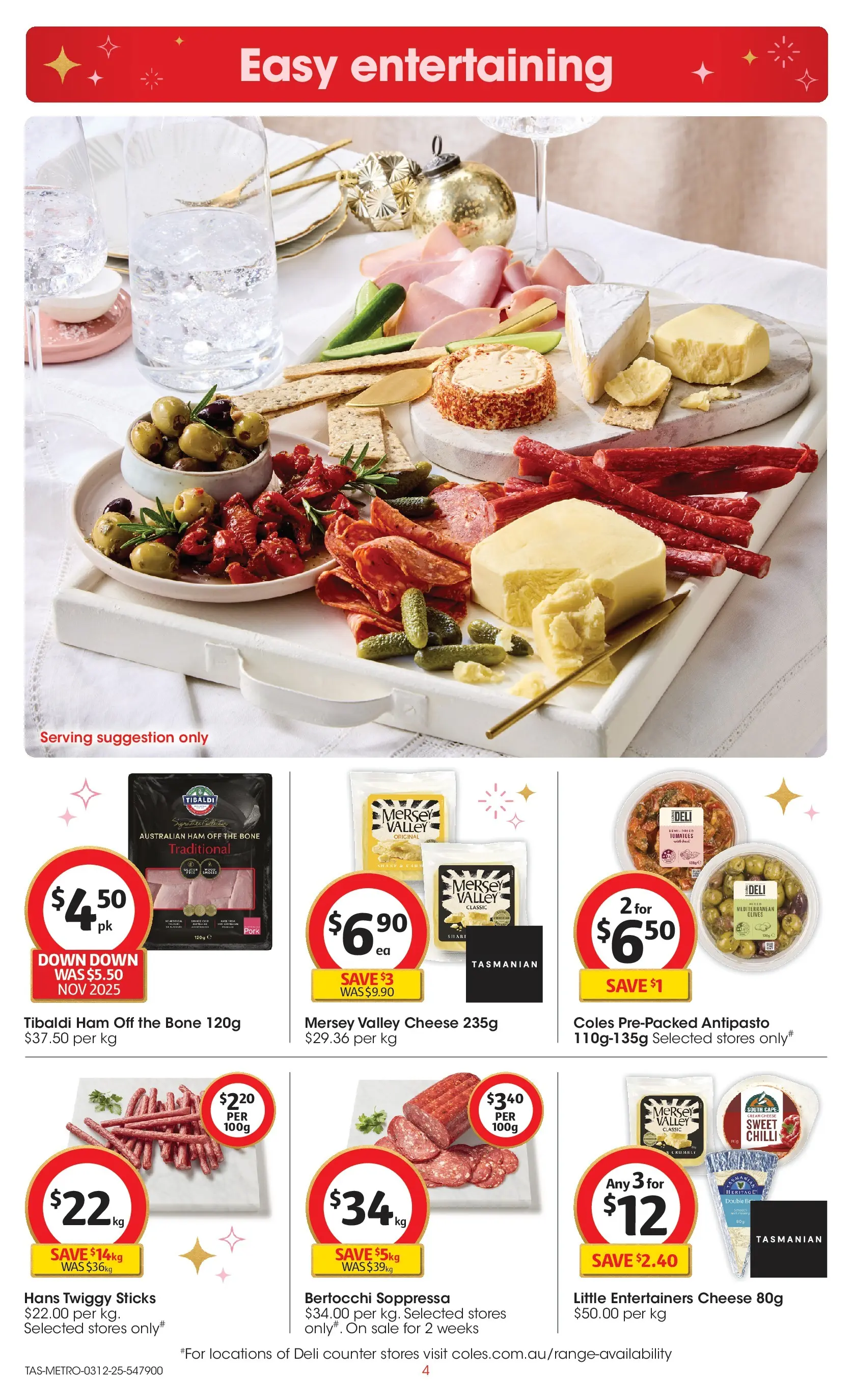 ﻿﻿Coles catalogue valid from 03/12/2025 > Online Australia | Page: 4 | Products: Cheese, Pork, Tomatoes, Chilli