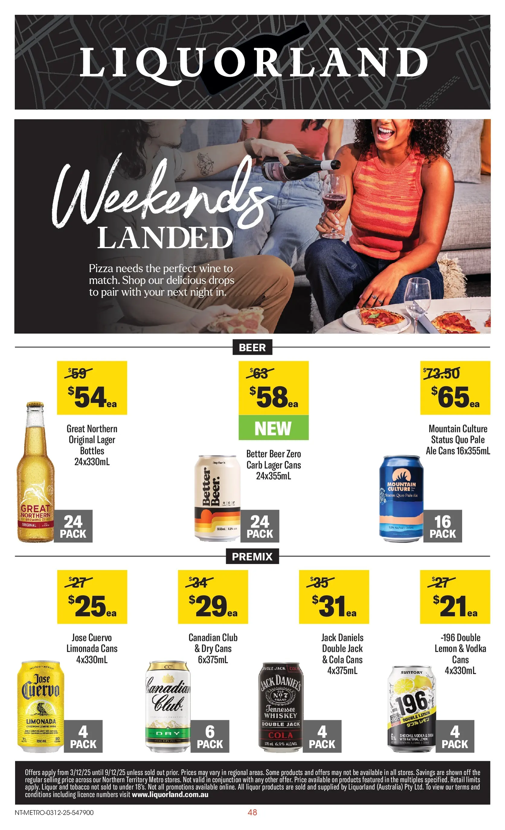 ﻿﻿Coles catalogue valid from 03/12/2025 > Online Australia | Page: 48 | Products: Pizza, Wine, Whiskey, Lemon