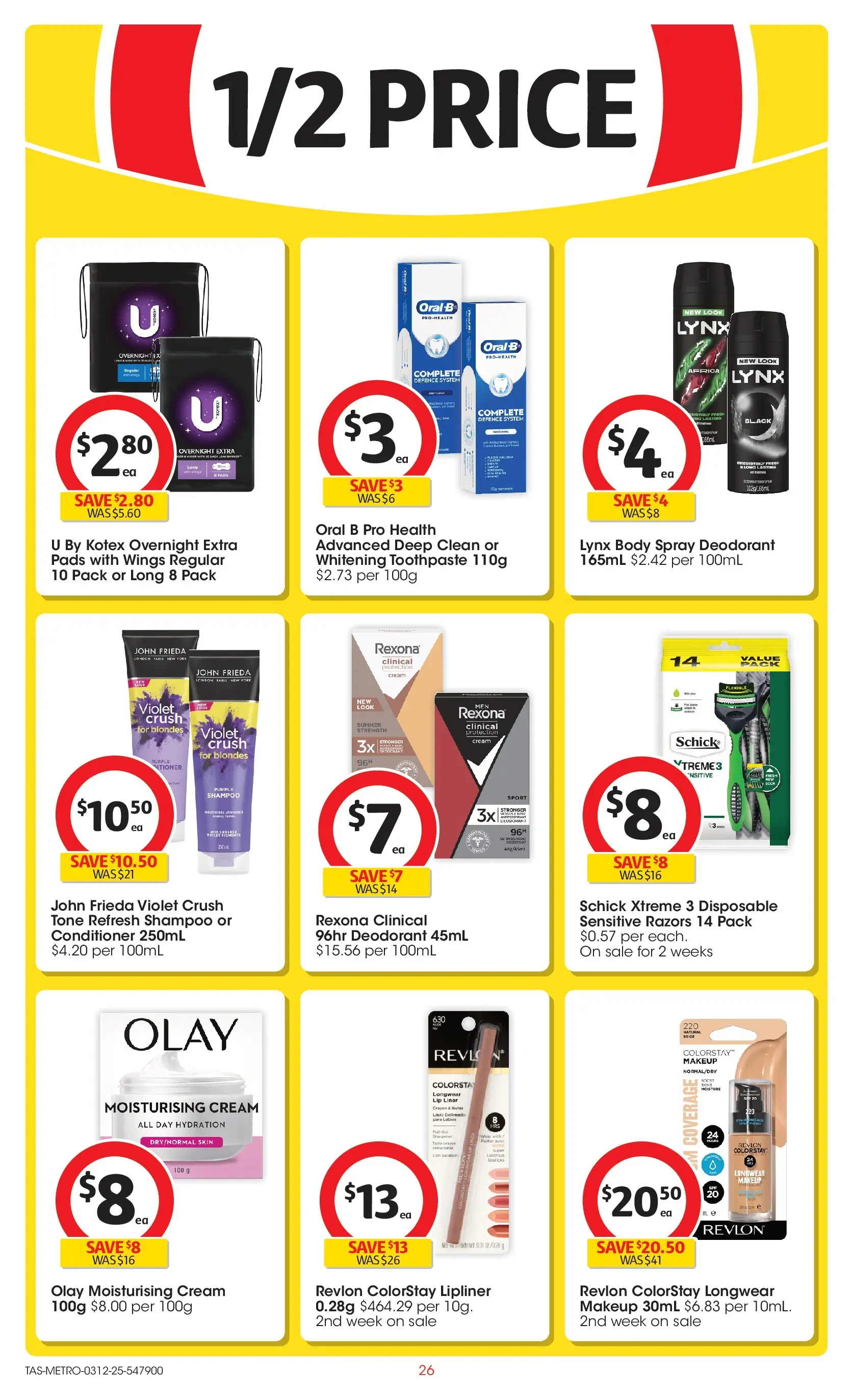 ﻿﻿Coles catalogue valid from 03/12/2025 > Online Australia | Page: 26 | Products: Makeup, Toothpaste, Cream, Razors