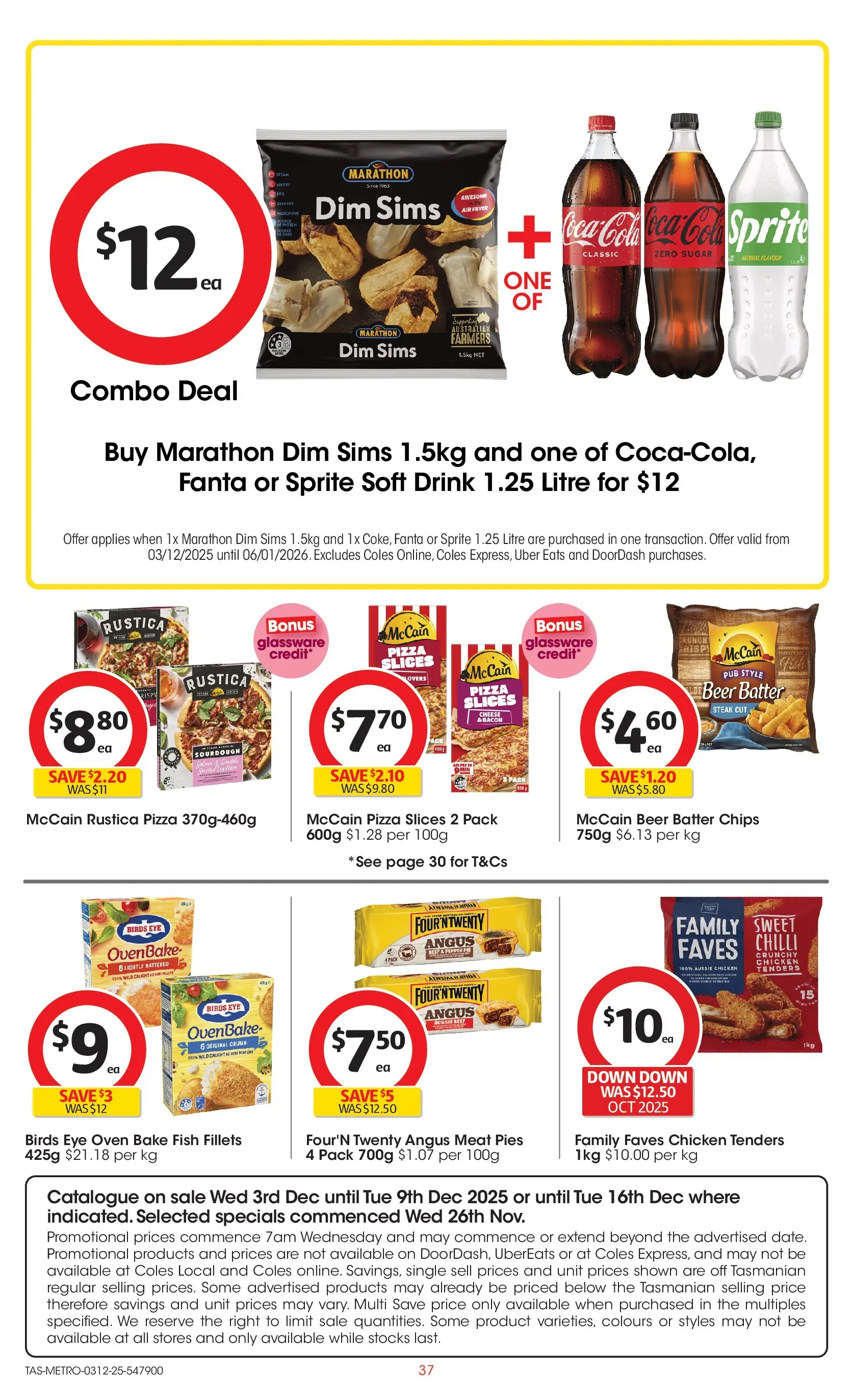 ﻿﻿Coles catalogue valid from 03/12/2025 > Online Australia | Page: 37 | Products: Glassware, Meat, Chips, Steak