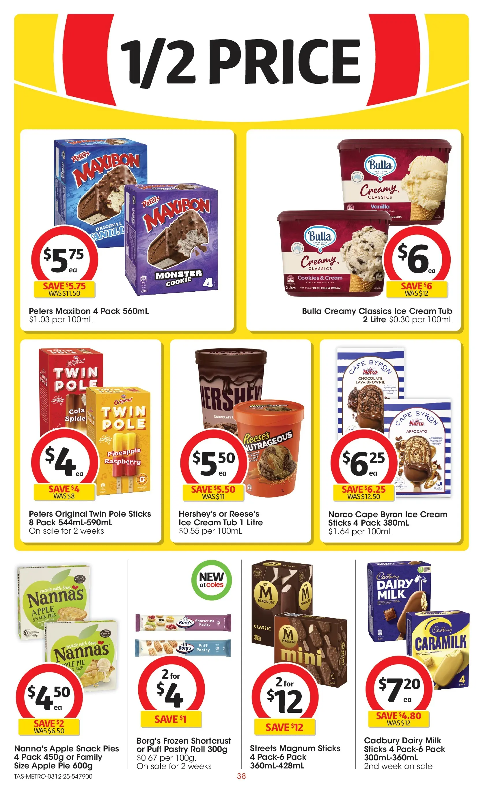 ﻿﻿Coles catalogue valid from 03/12/2025 > Online Australia | Page: 38 | Products: Milk, Dairy, Ice cream, Raspberry