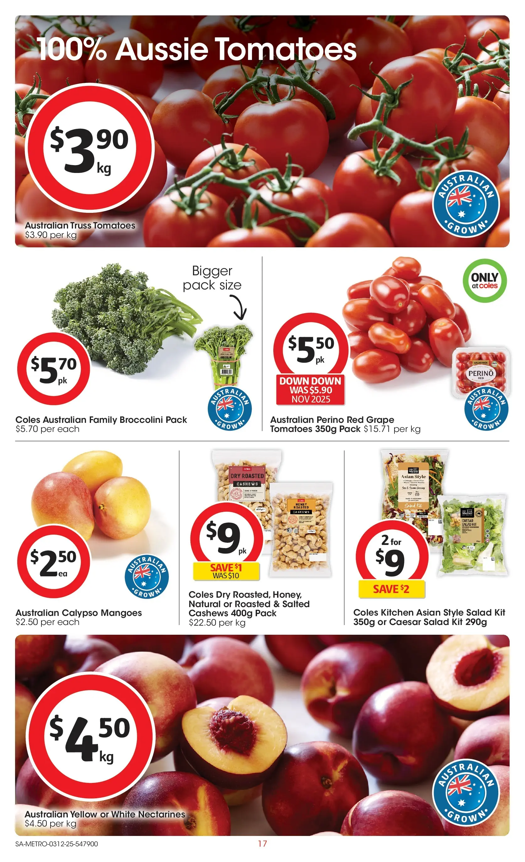 ﻿﻿Coles catalogue valid from 03/12/2025 > Online Australia | Page: 17 | Products: Honey, Tomatoes, Salad