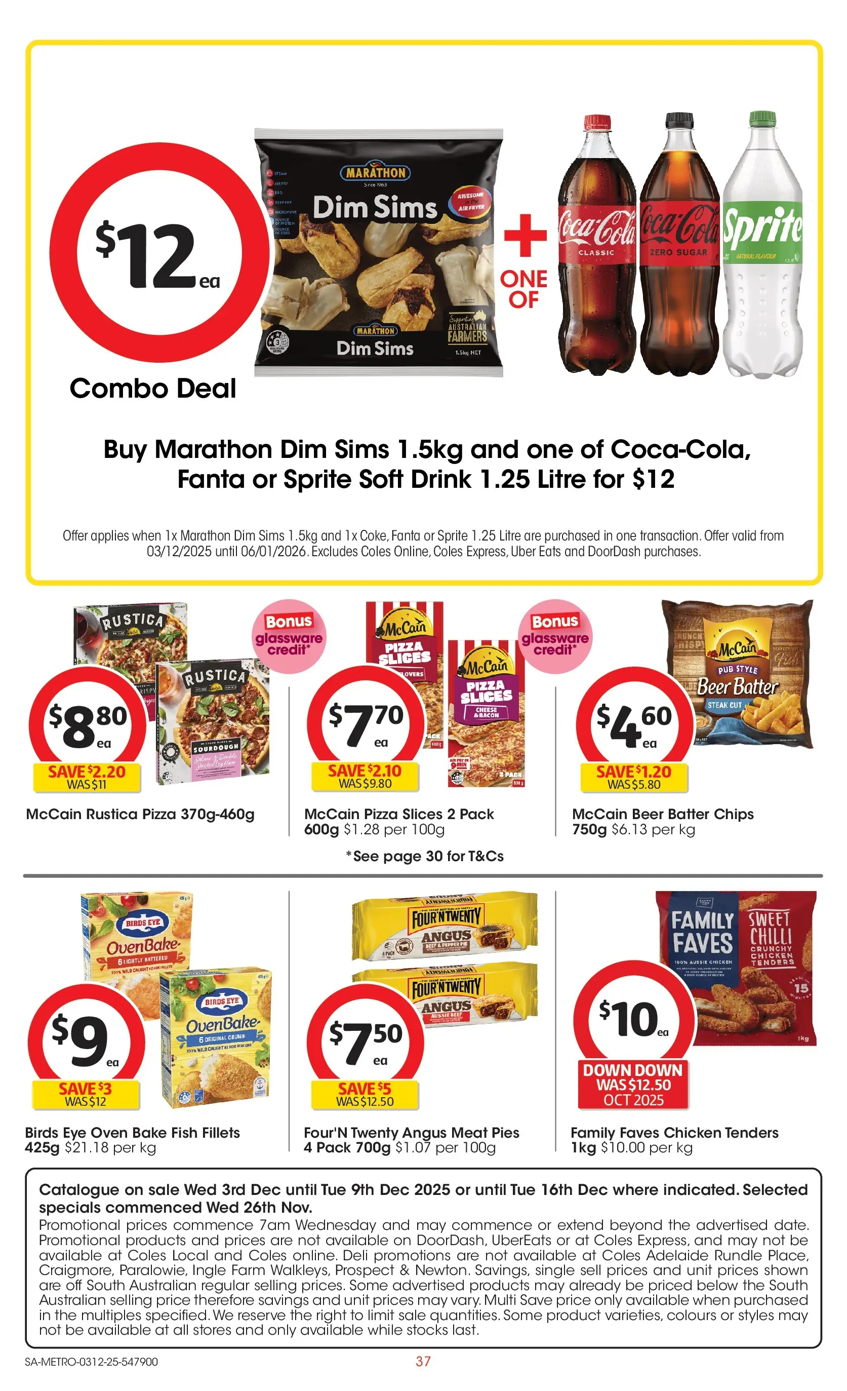 ﻿﻿Coles catalogue valid from 03/12/2025 > Online Australia | Page: 37 | Products: Glassware, Beef, Pepper, Pies