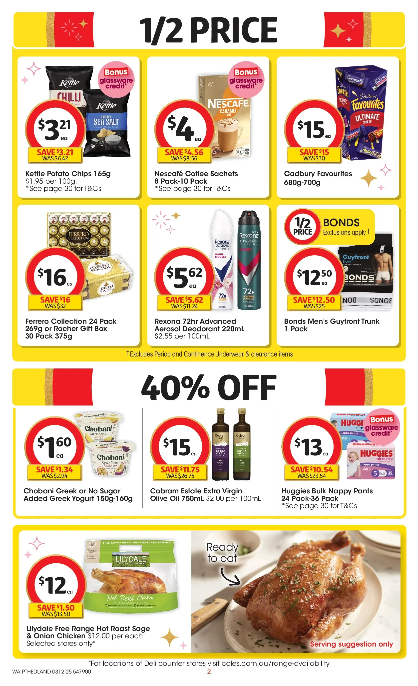 ﻿﻿Coles catalogue valid from 03/12/2025 > Online Australia | Page: 2 | Products: Dairy, Passionfruit, Pants, Sugar