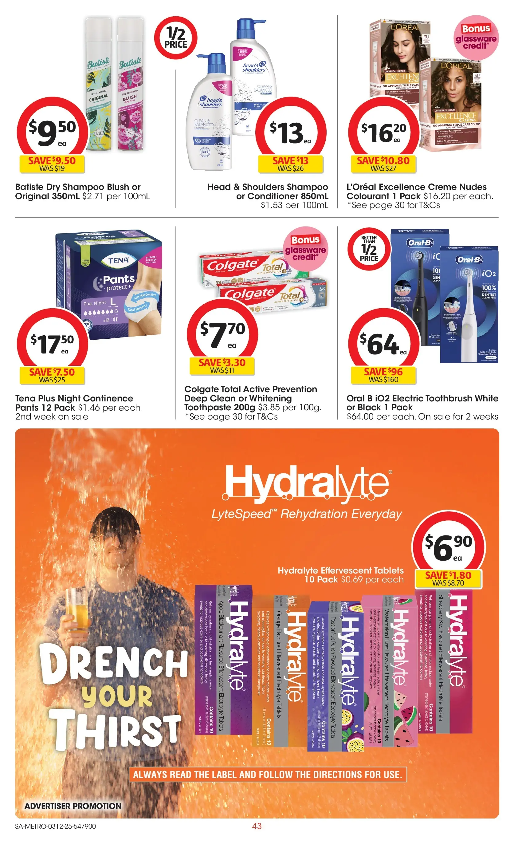 ﻿﻿Coles catalogue valid from 03/12/2025 > Online Australia | Page: 43 | Products: Blush, Passionfruit, Pants, Tablets