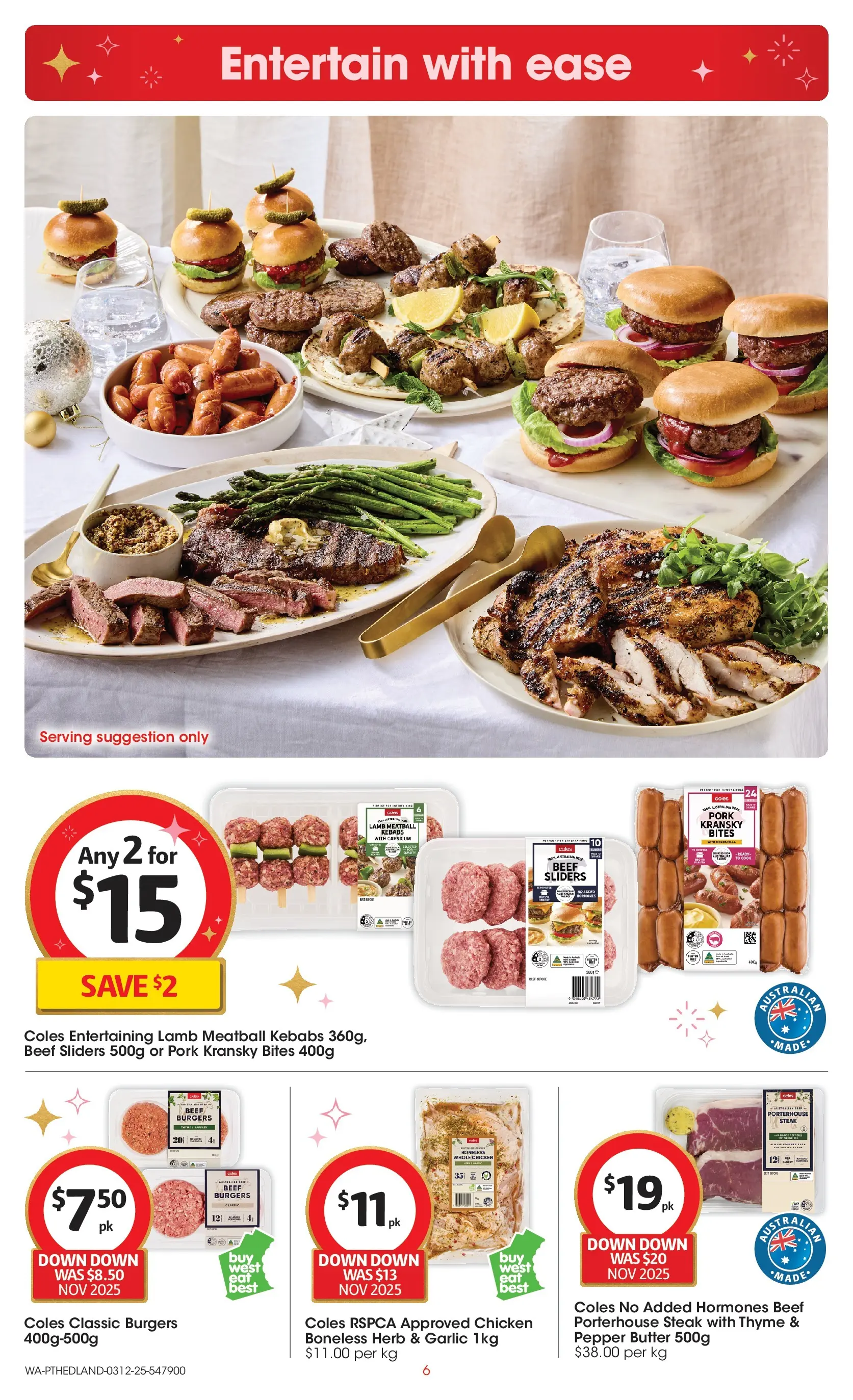 ﻿﻿Coles catalogue valid from 03/12/2025 > Online Australia | Page: 6 | Products: Herb, Pork, Beef, Steak