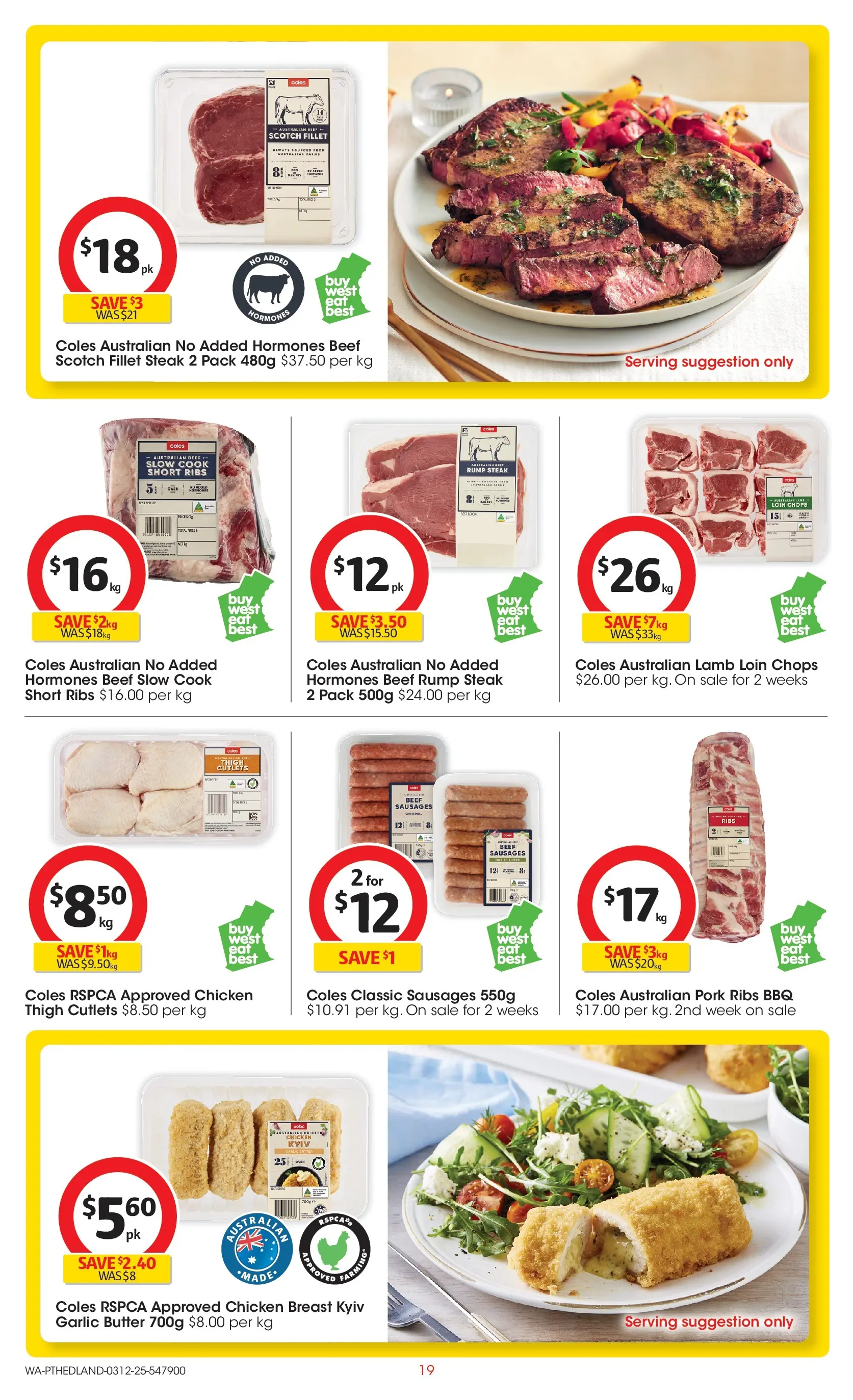﻿﻿Coles catalogue valid from 03/12/2025 > Online Australia | Page: 19 | Products: Butter, Steak, Garlic, Oven