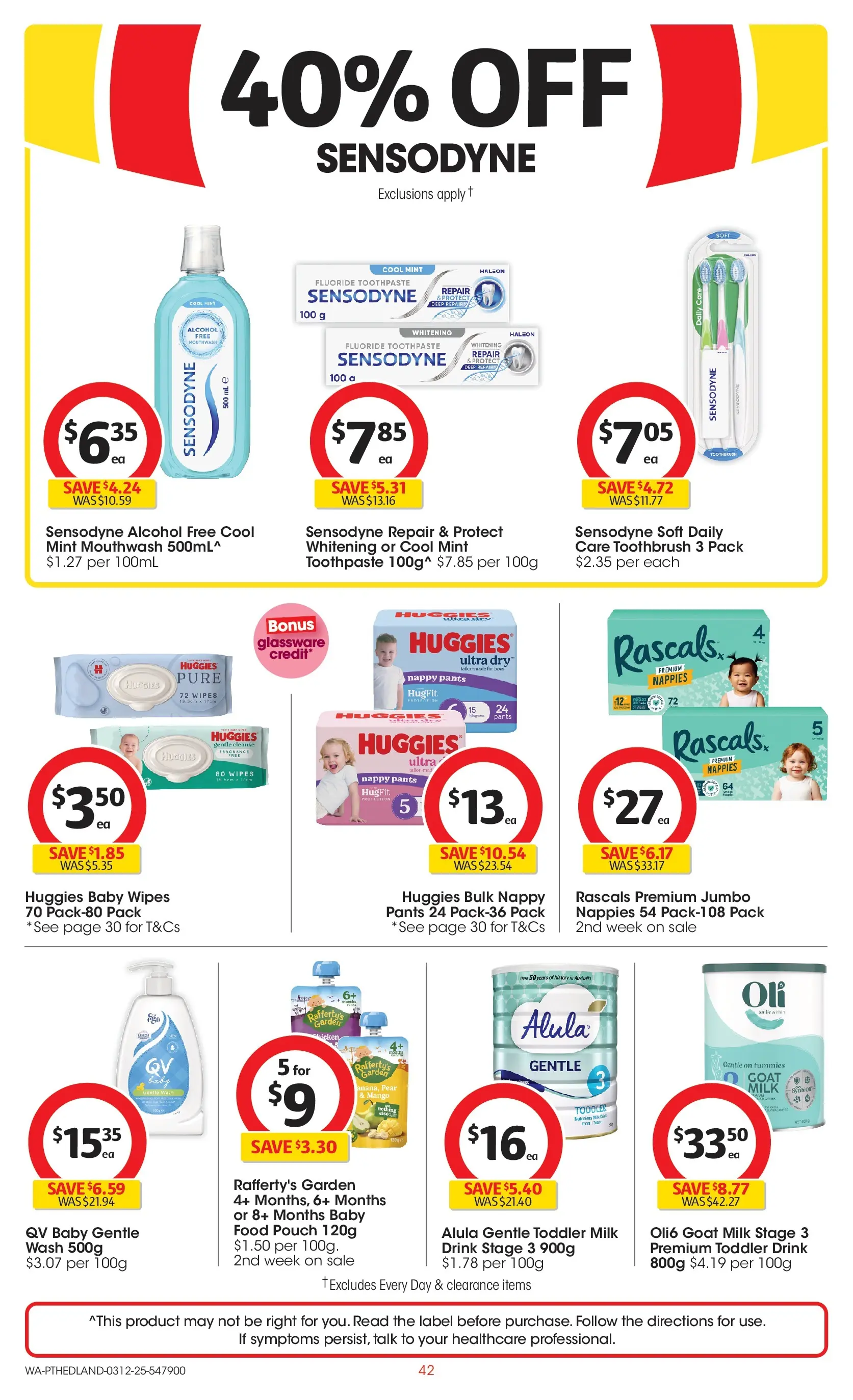 ﻿﻿Coles catalogue valid from 03/12/2025 > Online Australia | Page: 42 | Products: Toothpaste, Pants, Mango, Toothbrush