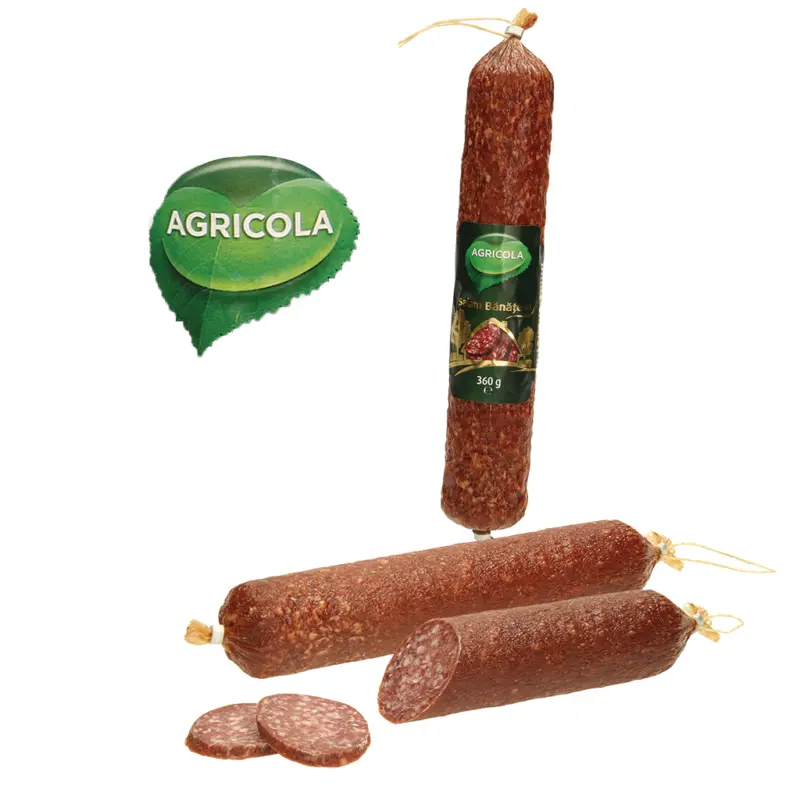 Banatean- Geräucherte, luftgetrocknete Rohwurst aus Schweine- und Rindfleisch mit Zuckerzusatz