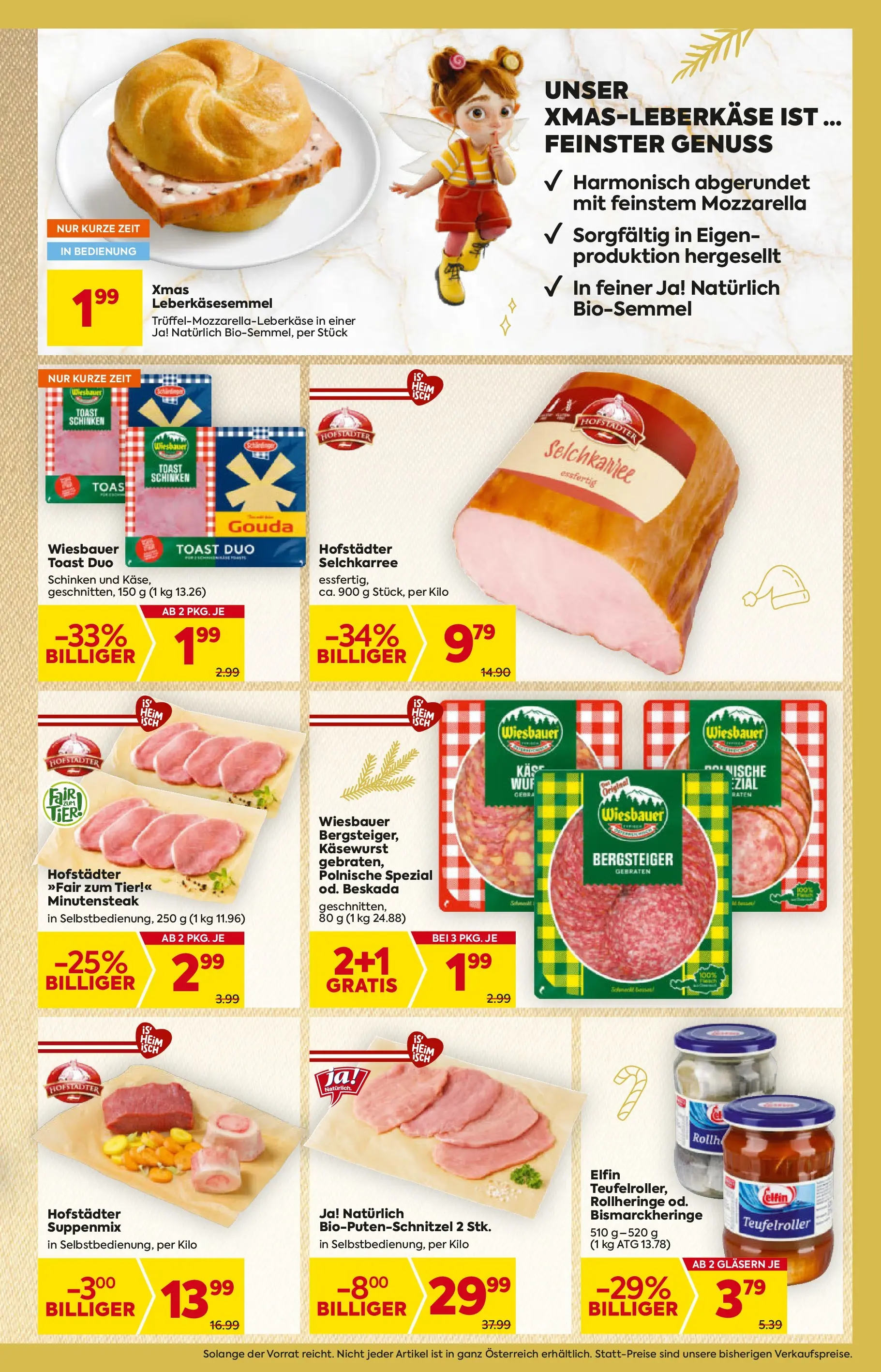 Billa - BILLA: Flugblatt gültig bei BILLA & BILLA PLUS ab 03.12.2025 - Angebote, Prospekt | Seite: 9 | Produkte: Käse, Schinken