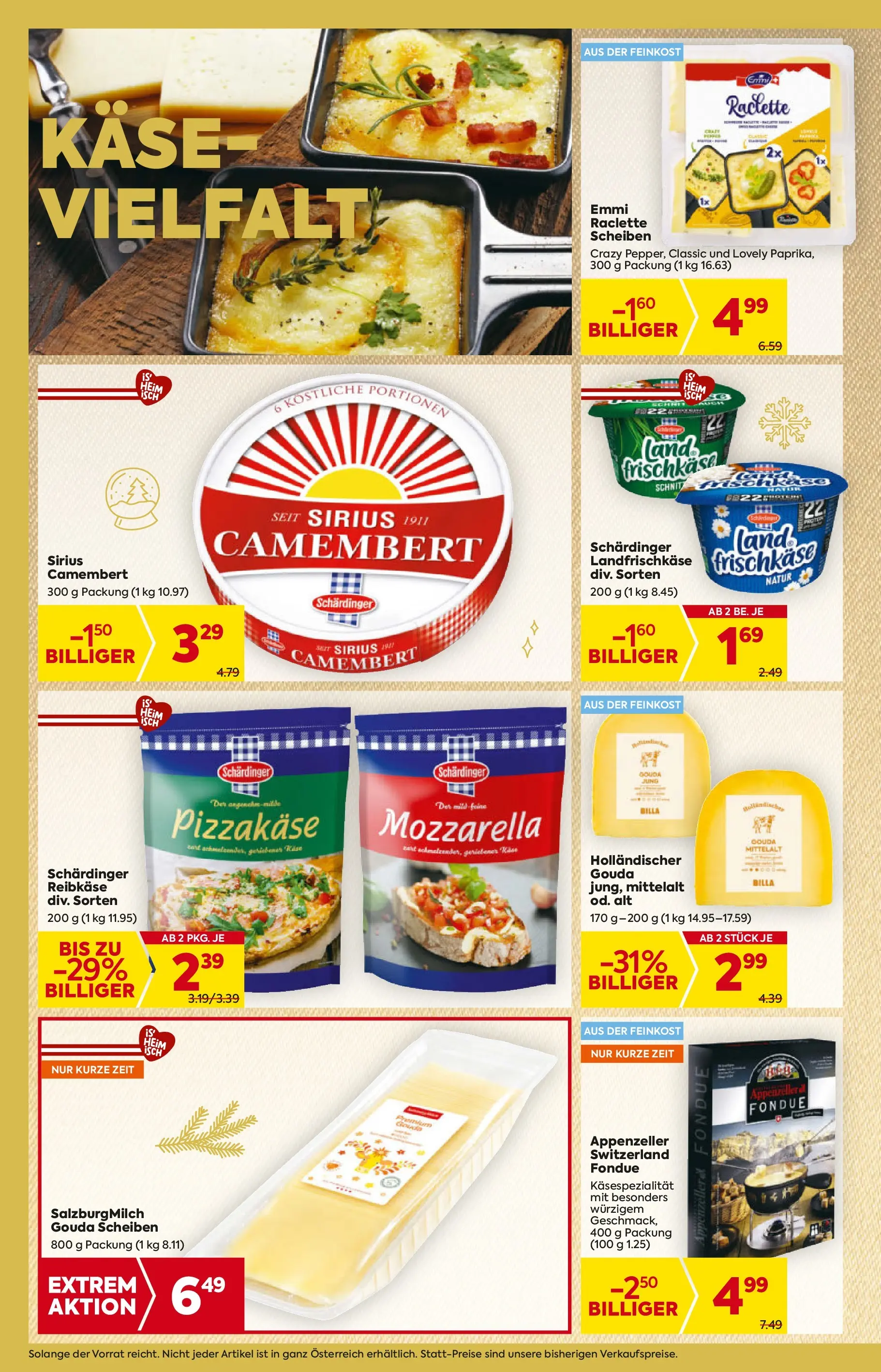 Billa - BILLA: Flugblatt gültig bei BILLA & BILLA PLUS ab 03.12.2025 - Angebote, Prospekt | Seite: 10 | Produkte: Käse