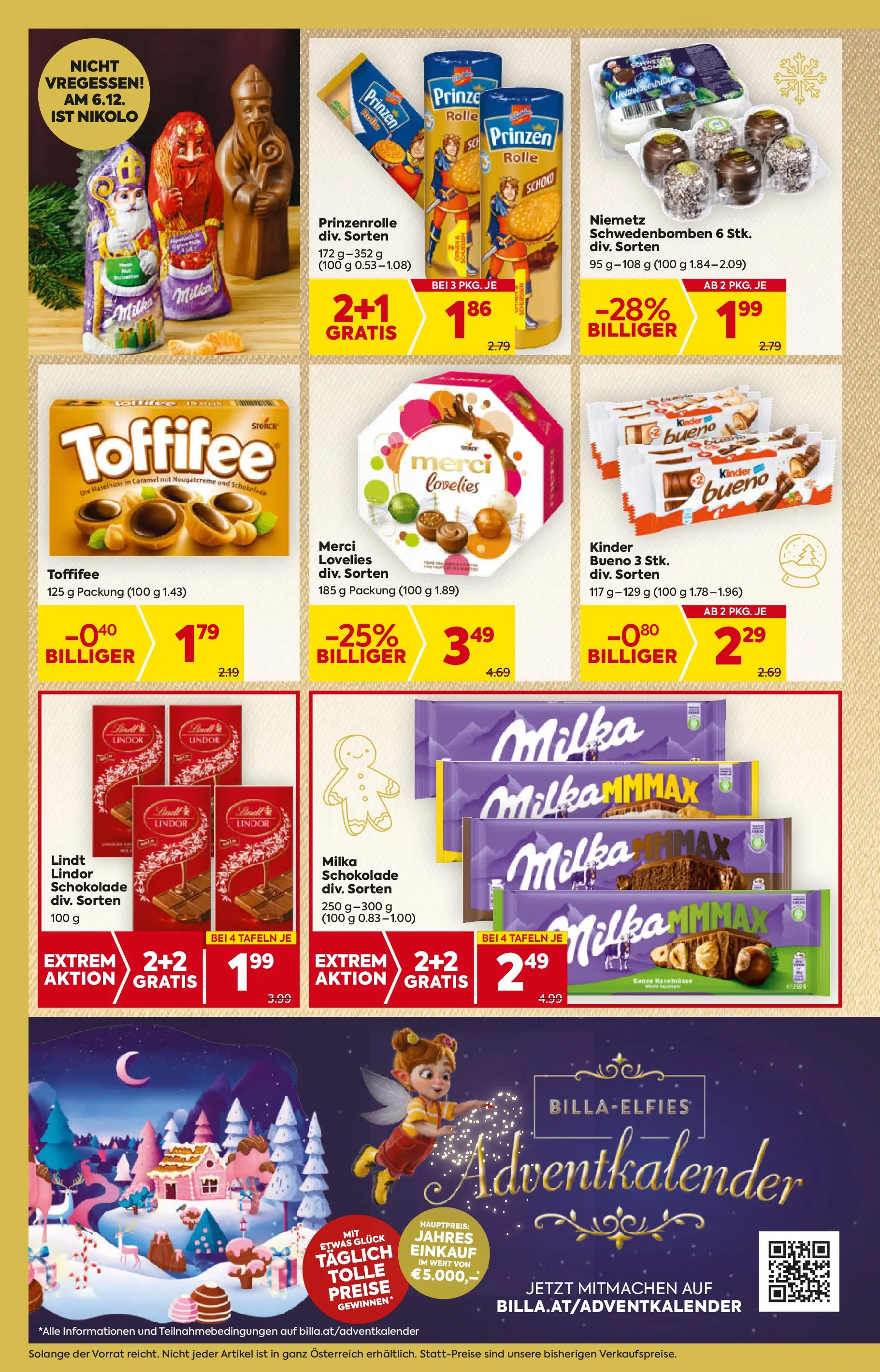 Billa - BILLA: Flugblatt gültig bei BILLA & BILLA PLUS ab 03.12.2025 - Angebote, Prospekt | Seite: 14 | Produkte: Schokolade