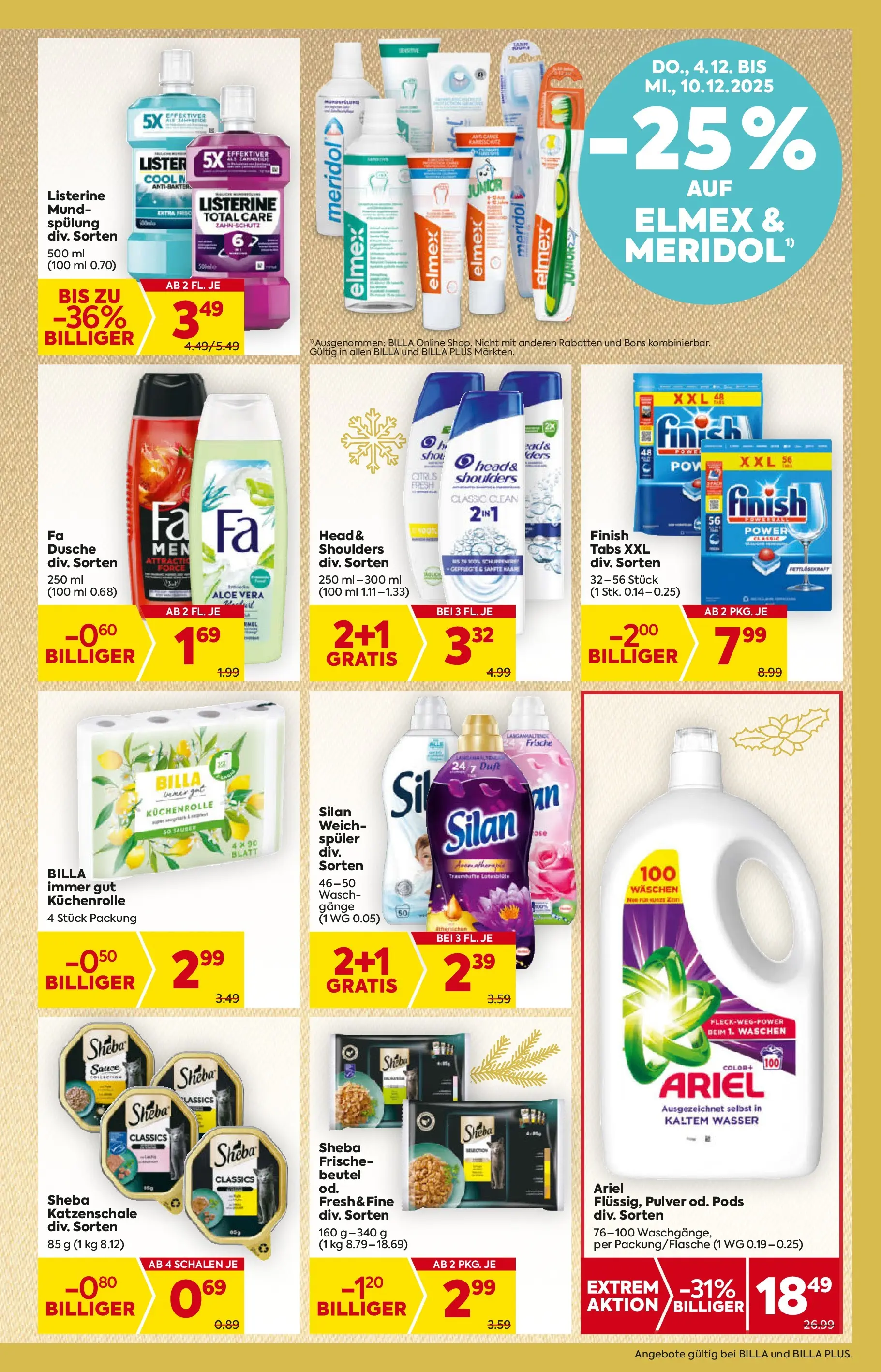 Billa - BILLA: Flugblatt gültig bei BILLA & BILLA PLUS ab 03.12.2025 - Angebote, Prospekt | Seite: 19 | Produkte: Wasser, Dusche, Duft, Spülung